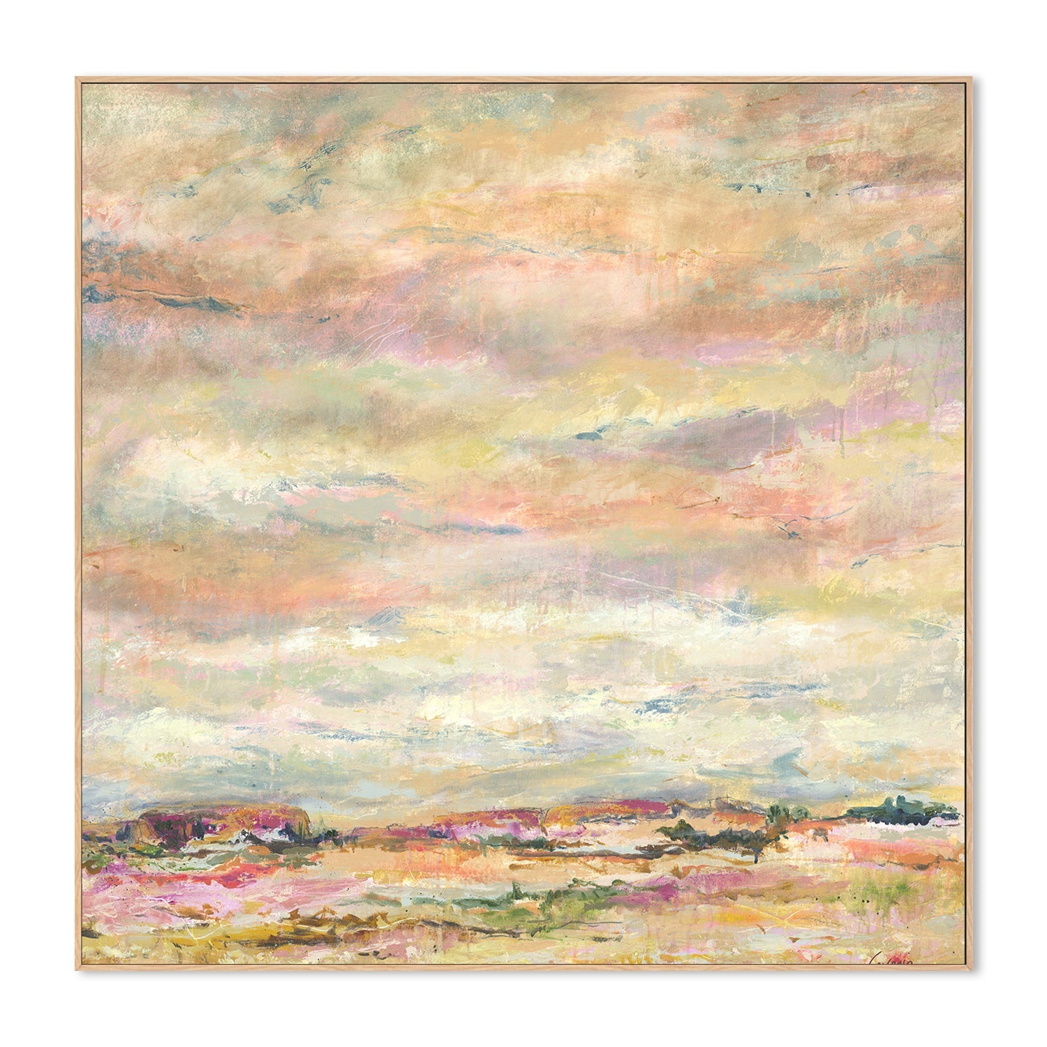 A big country under a big sky, Acrylic on canvas, 90 x 90 cm, by Karen Cavania