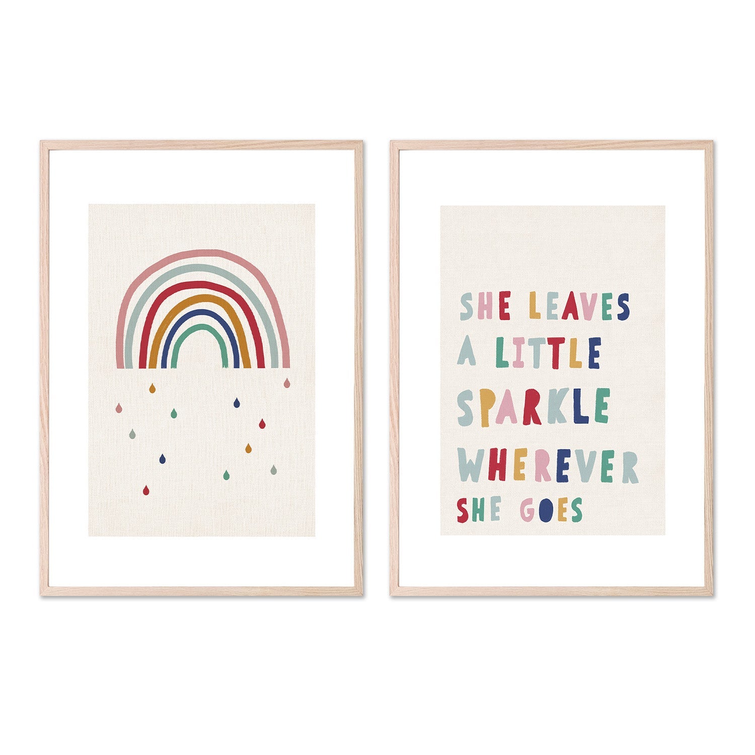 Rainbow and Sparkle, Set Of 2 , By Leah Straatsma