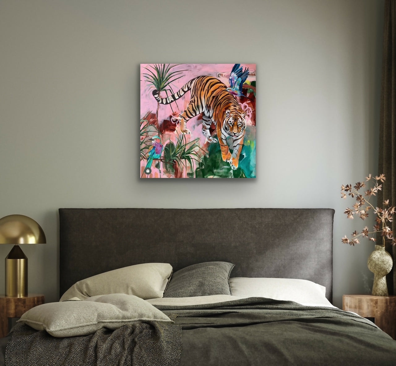 Jungle Boogie, Acrylic on Canvas, 76x76cm, By Heylie Morris