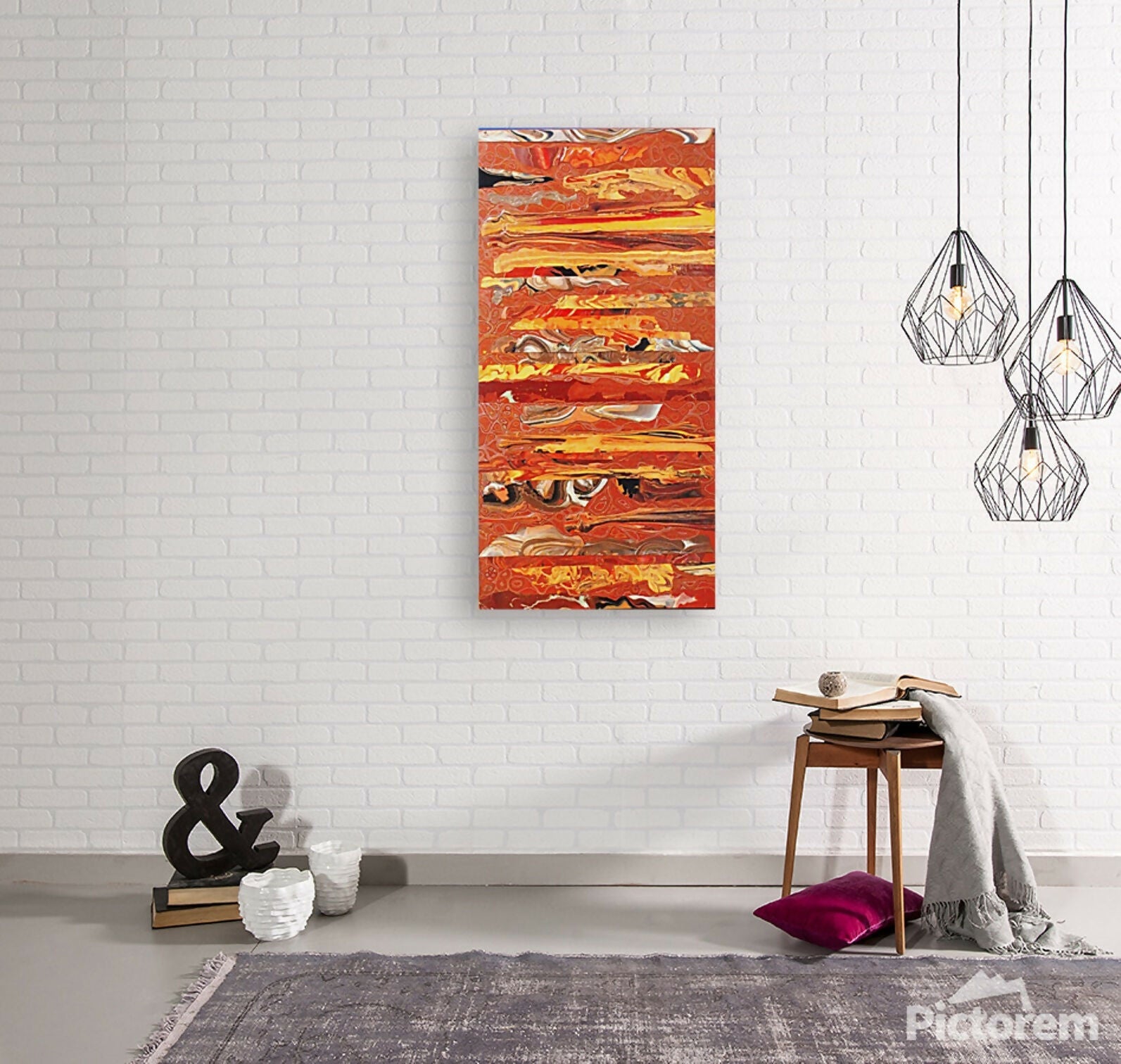 Strata, Fragments Series, Original Hand-Painted Canvas By Julee Latimer