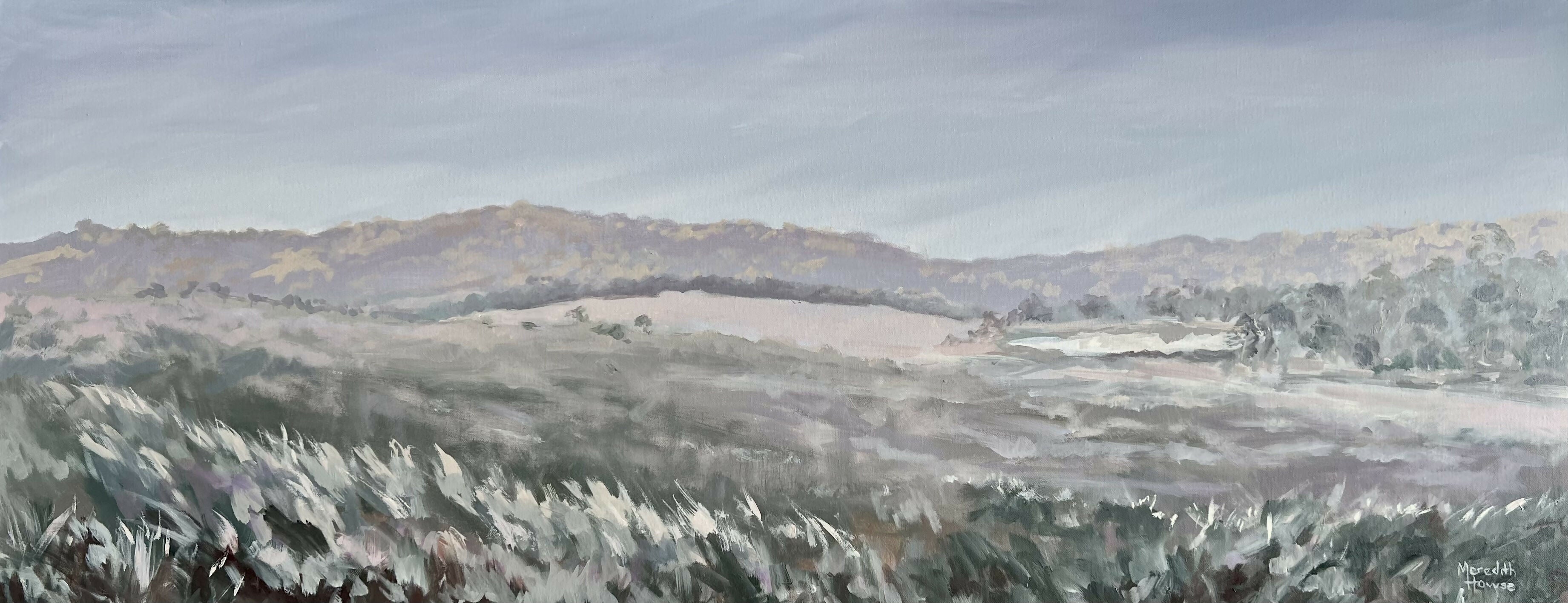 Hazy Winter Morn, Original Hand-Painted Canvas By Meredith Howse