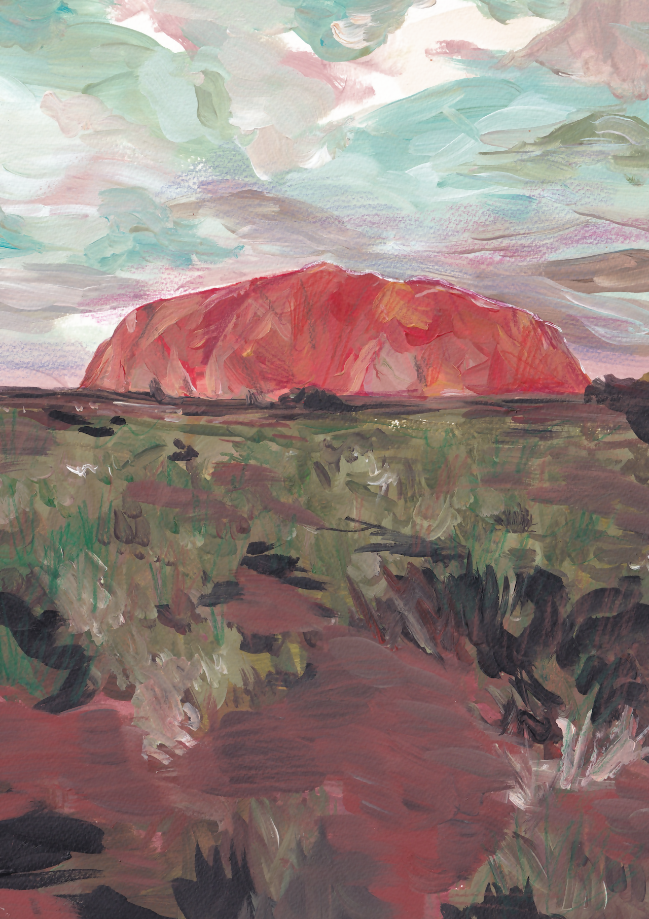 Uluru, Original Artwork By Alice Kwan