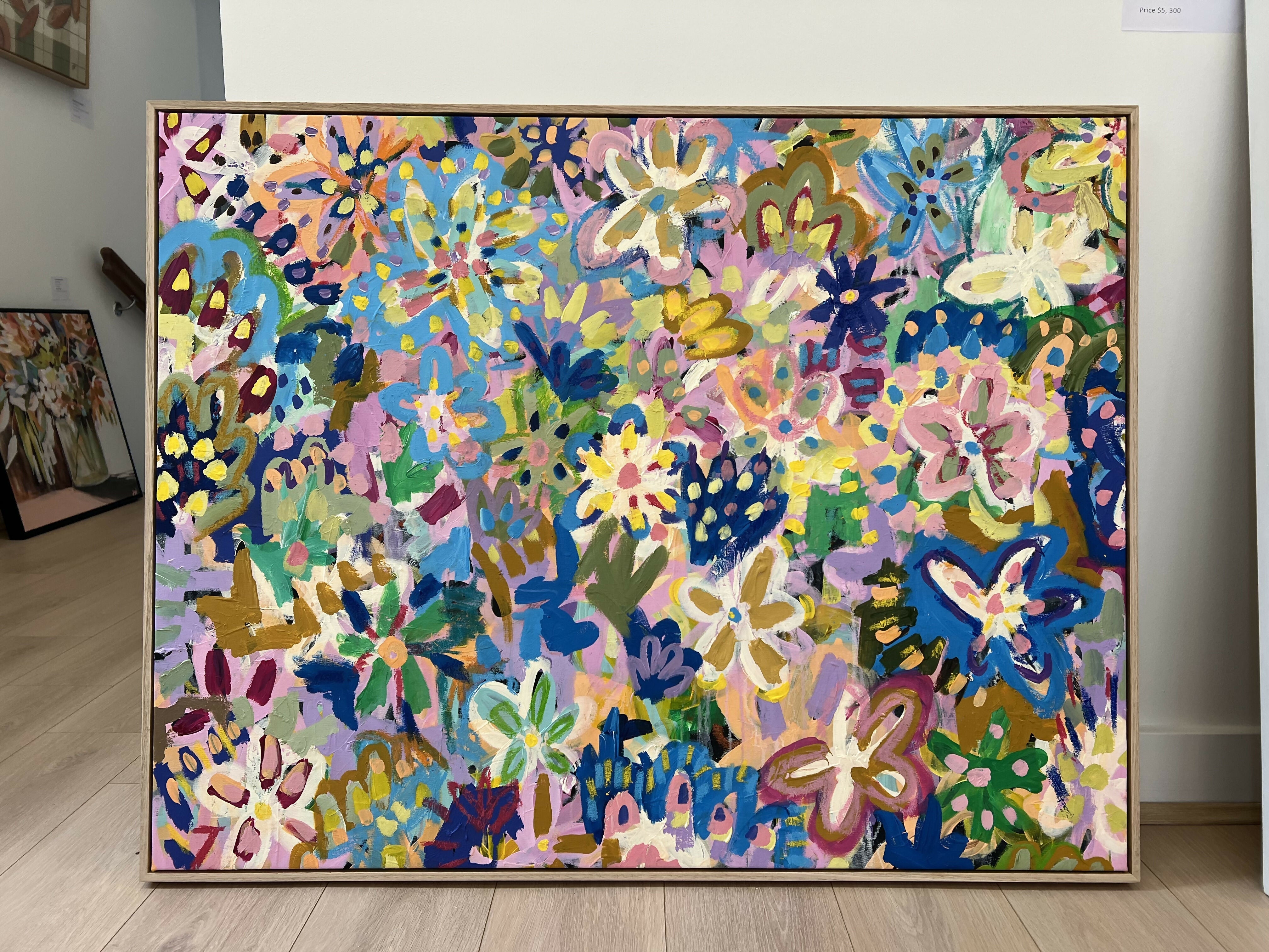 Wildflower Heart, Acrylic on Canvas, 90x115cm, By Victoria Corcoran