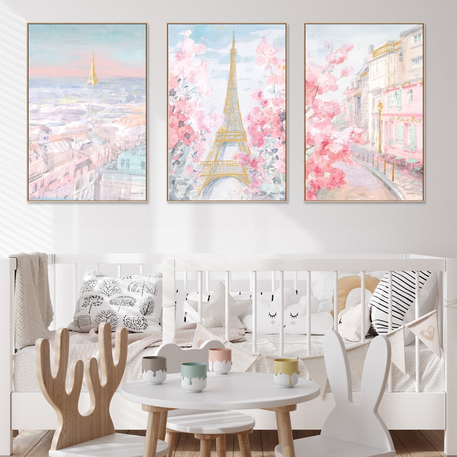 Pastel Paris, Set of 3 , By Danhui Nai