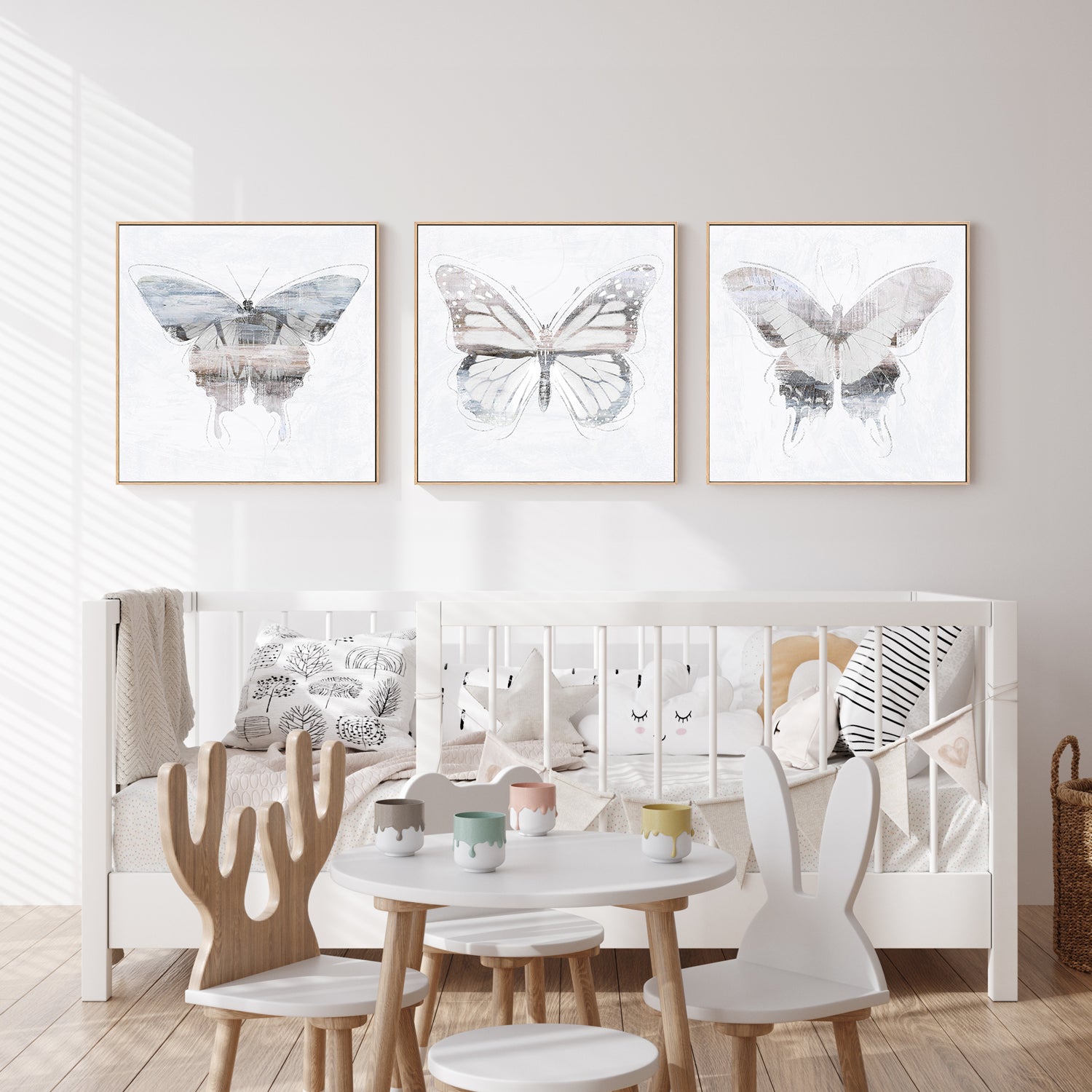 Silver Butterfly, Style A, B & C, Set Of 3 , By Nina Blue