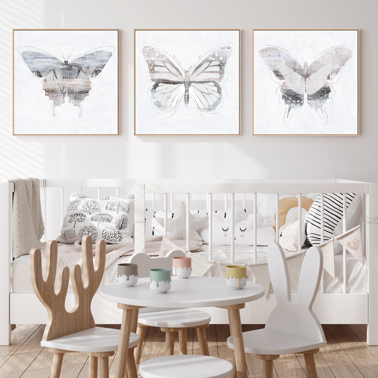 Silver Butterfly, Style A, B & C, Set Of 3 , By Nina Blue