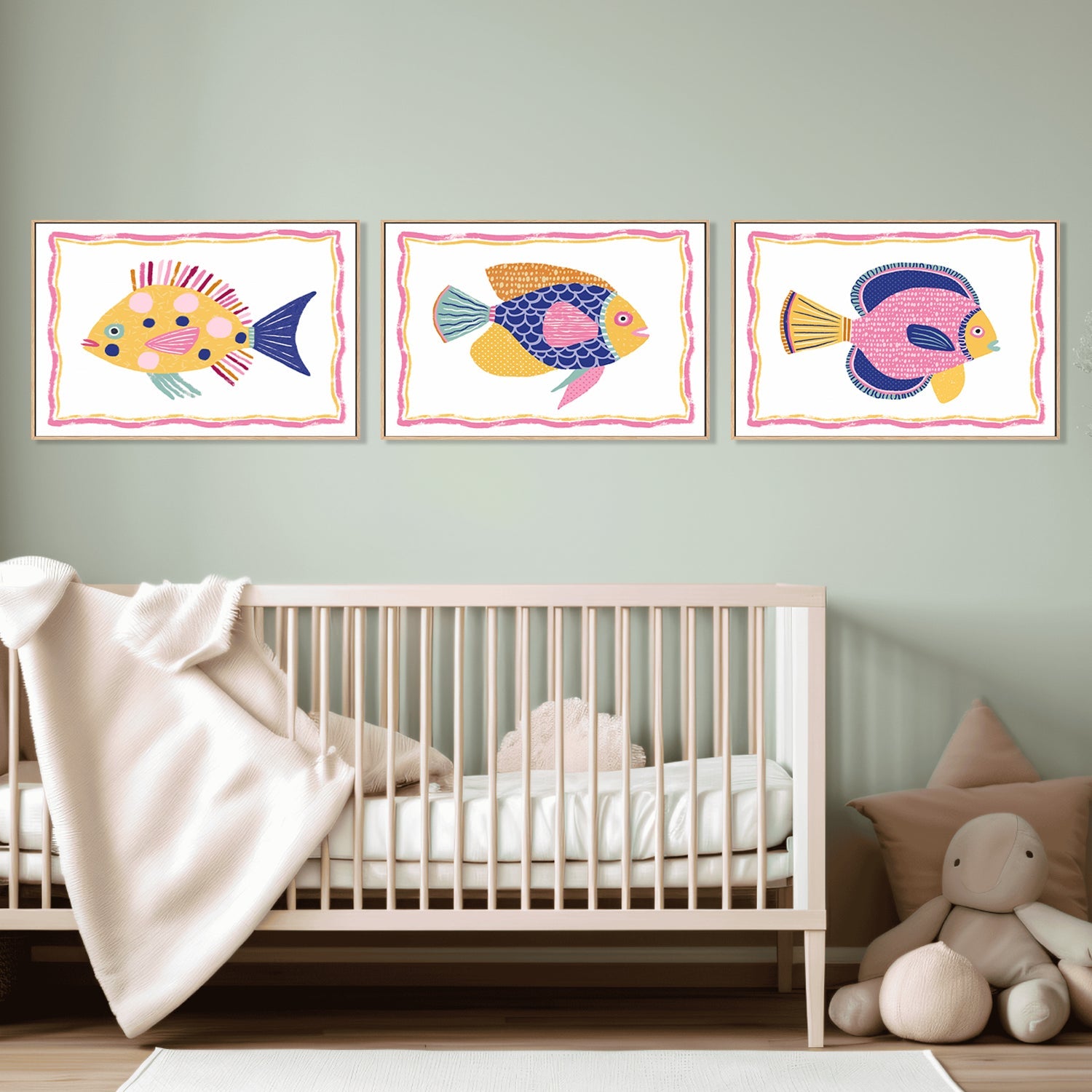 Fish, Style A, B & C, Set Of 3 , By Lisa Nohren