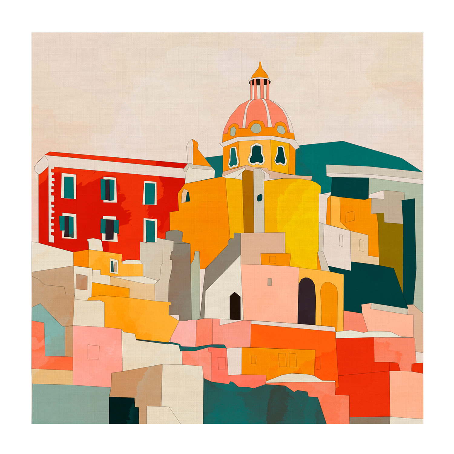 wall-art-print-canvas-poster-framed-Procida , By Ana Rut Bre-1