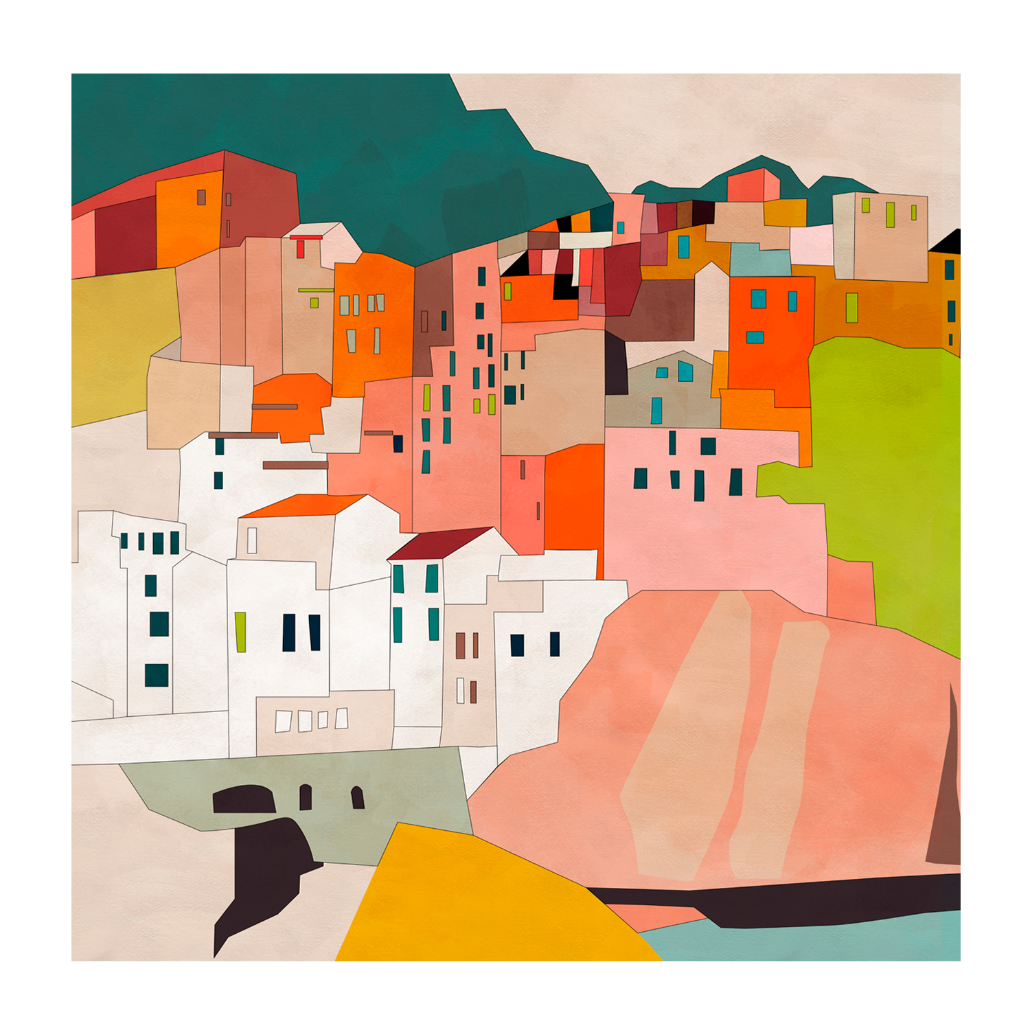 wall-art-print-canvas-poster-framed-Cinque Terre , By Ana Rut Bre-1