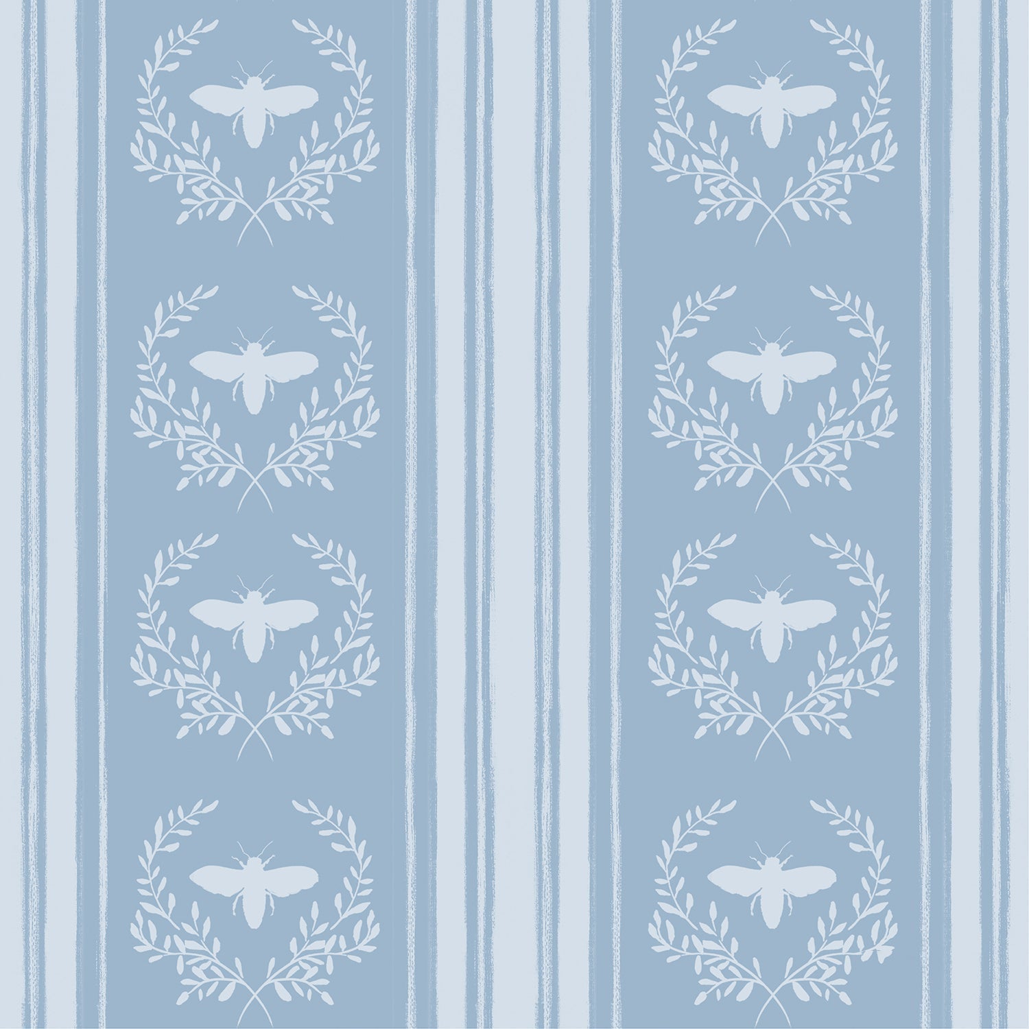 Bees and Blooms Pattern Style H, Wallpaper