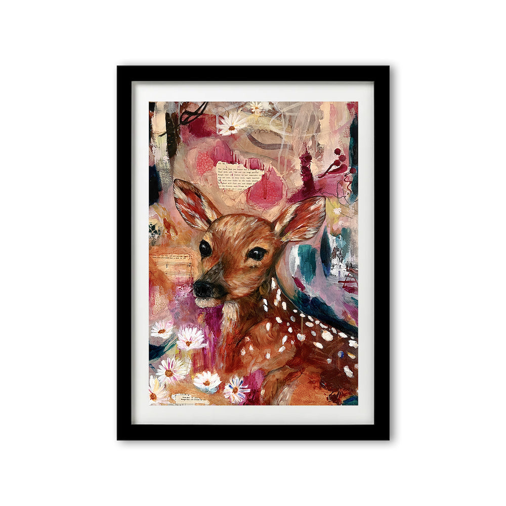 Fawn That You Tamed, Original Painting On Paper By Emily Birdsey