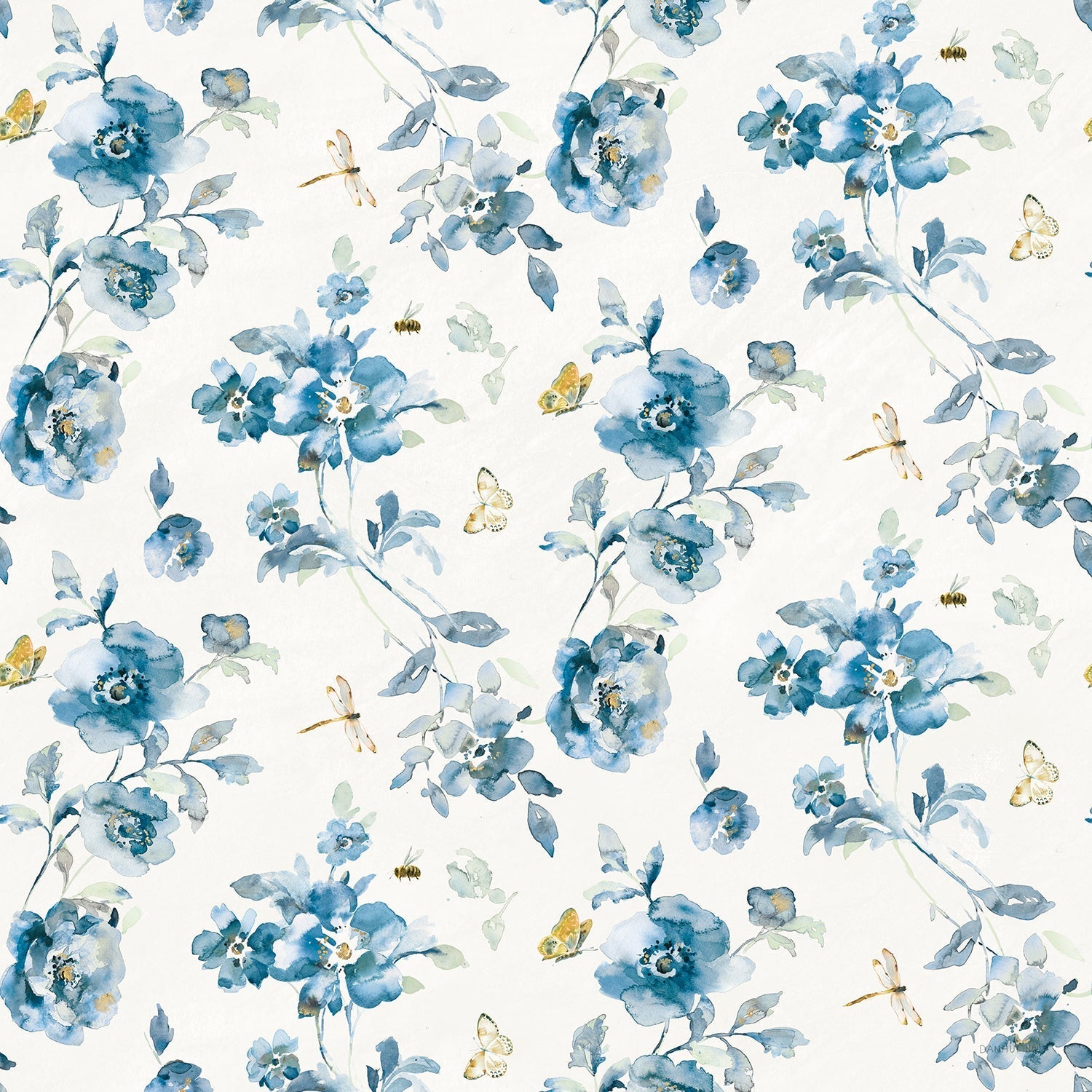 Blues of Summer Pattern Style A, Wallpaper