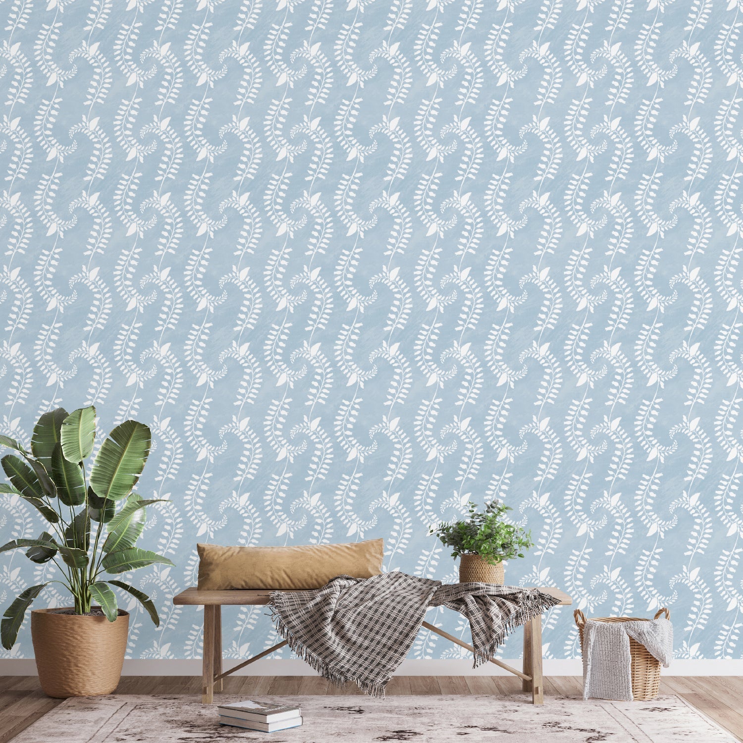 Blues of Summer Pattern Style A, Wallpaper