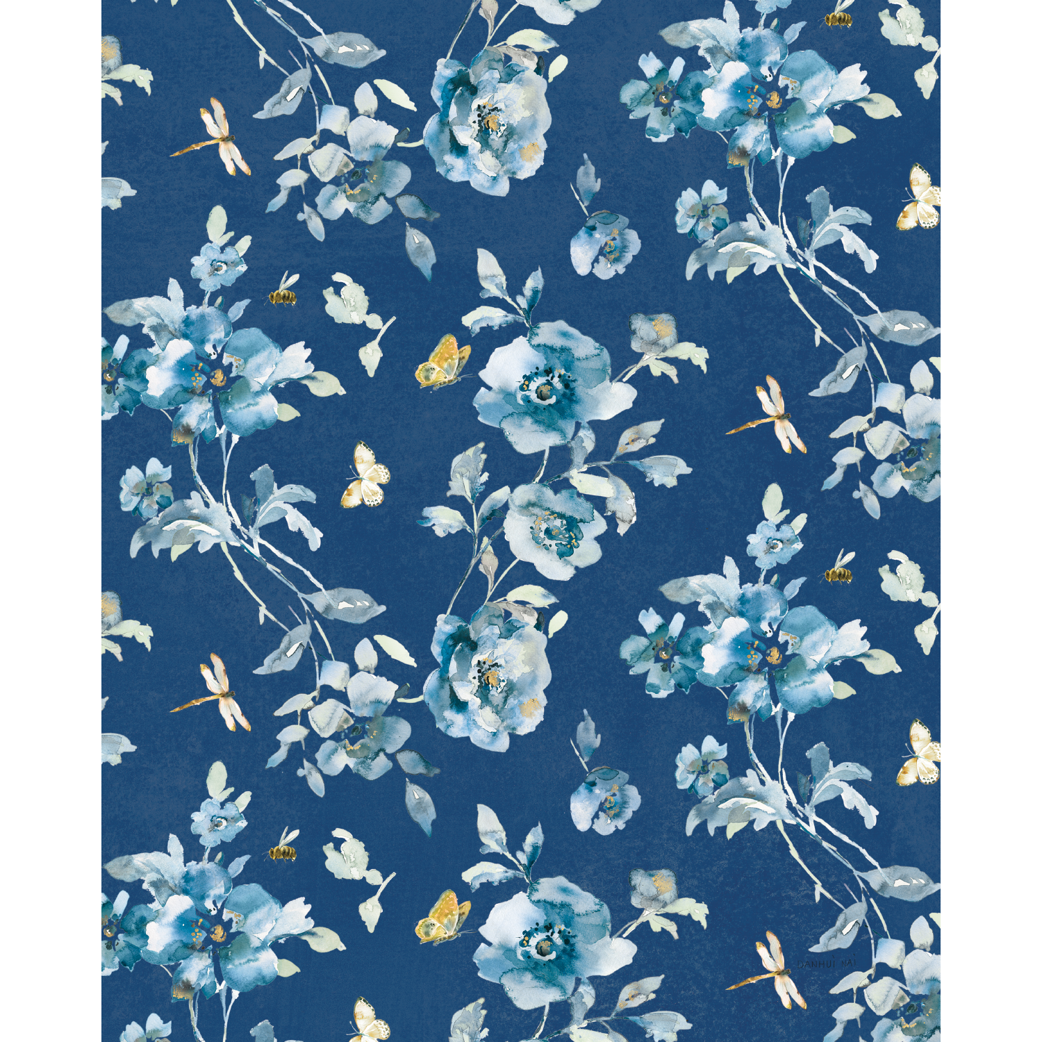 Blues of Summer Pattern Style B, Wallpaper