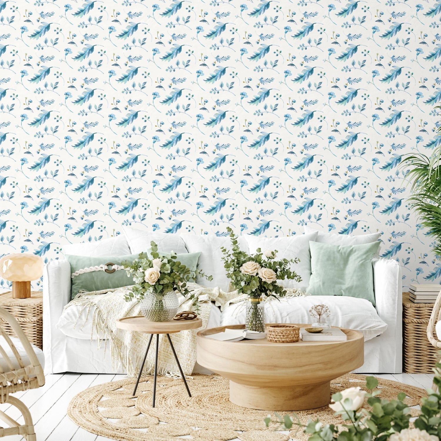 Blues of Summer Pattern Style B, Wallpaper