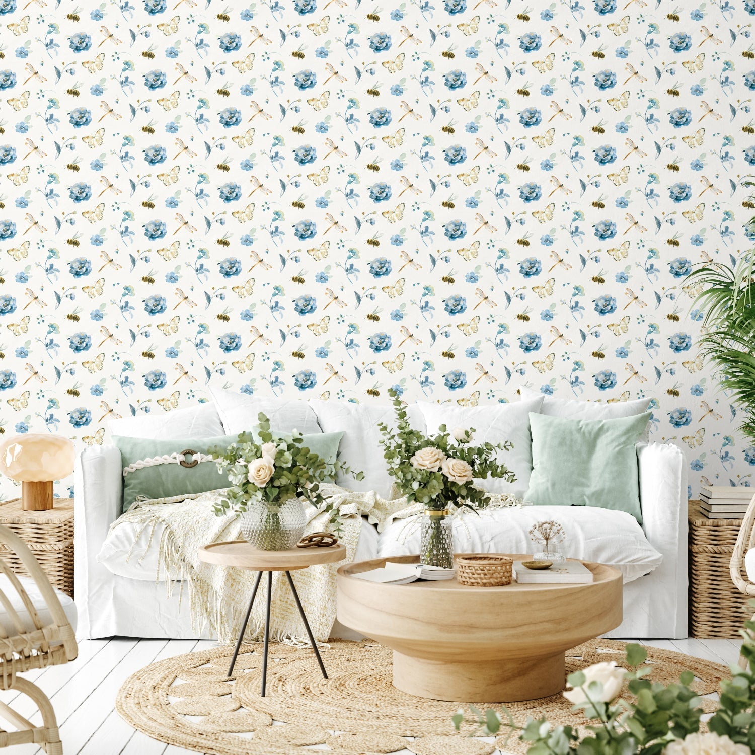 Blues of Summer Pattern Style C, Wallpaper