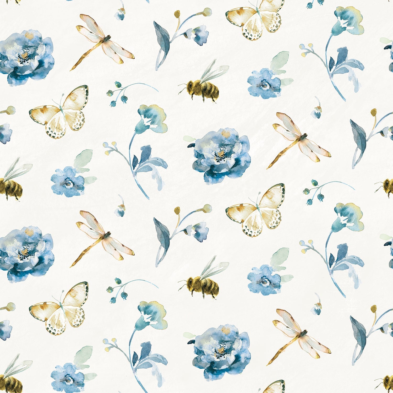 Blues of Summer Pattern Style C, Wallpaper