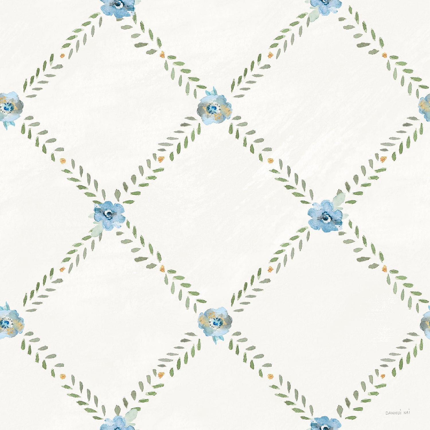 Blues of Summer Pattern Style E, Wallpaper