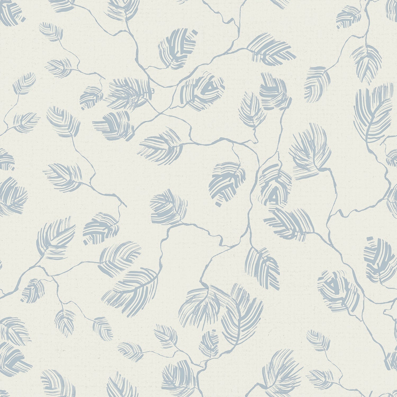 Botanical Branches Blue, Wallpaper