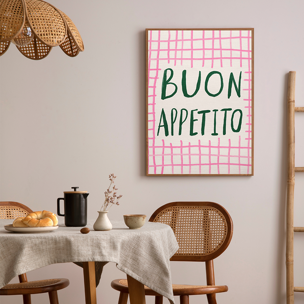 Buon Appetito Pink Green , By Kartika Paramita