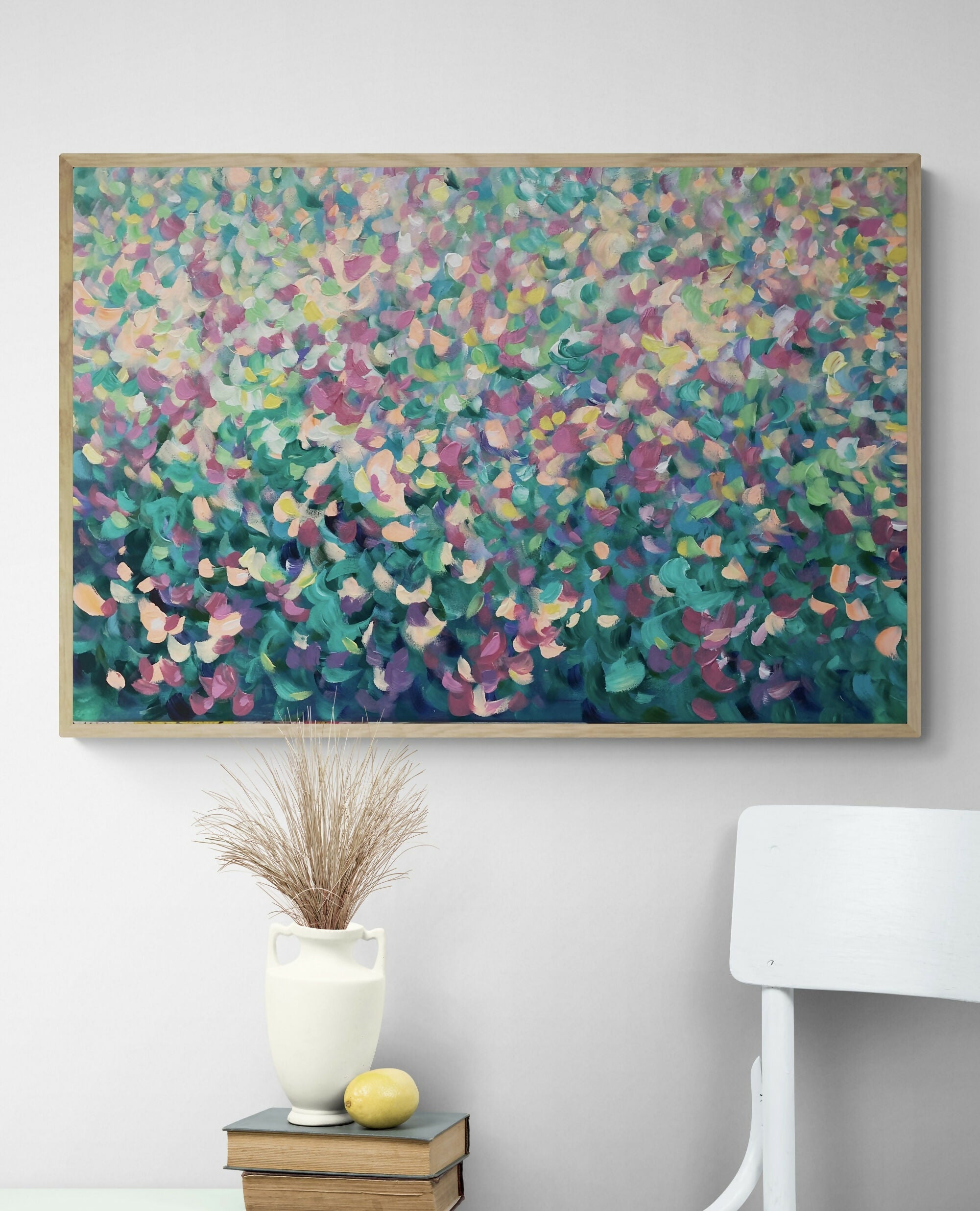 Petals on Petals, Original Hand-Painted Canvas By Katherine Spiller