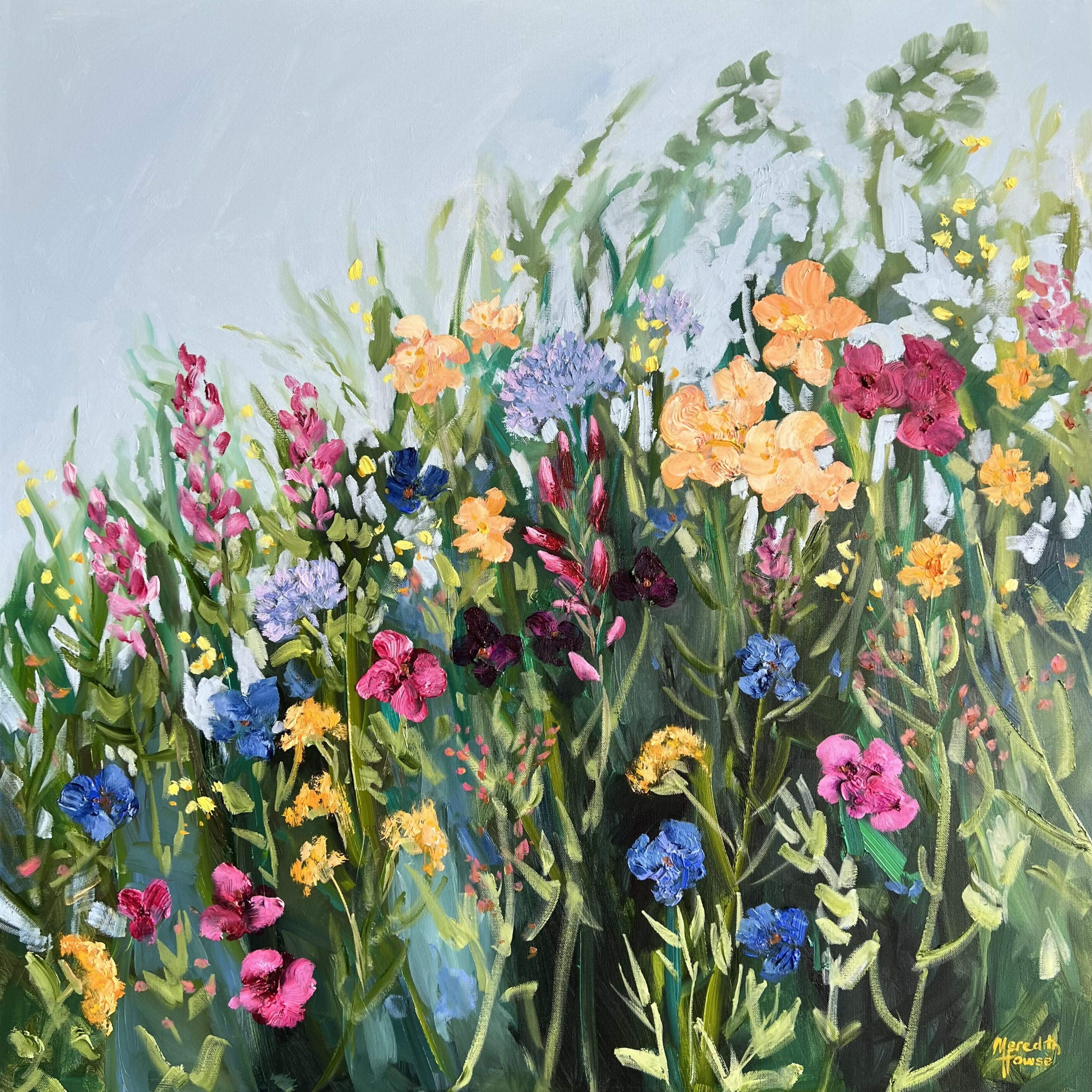 Colourful Spring, Original Hand-Painted Canvas By Meredith Howse