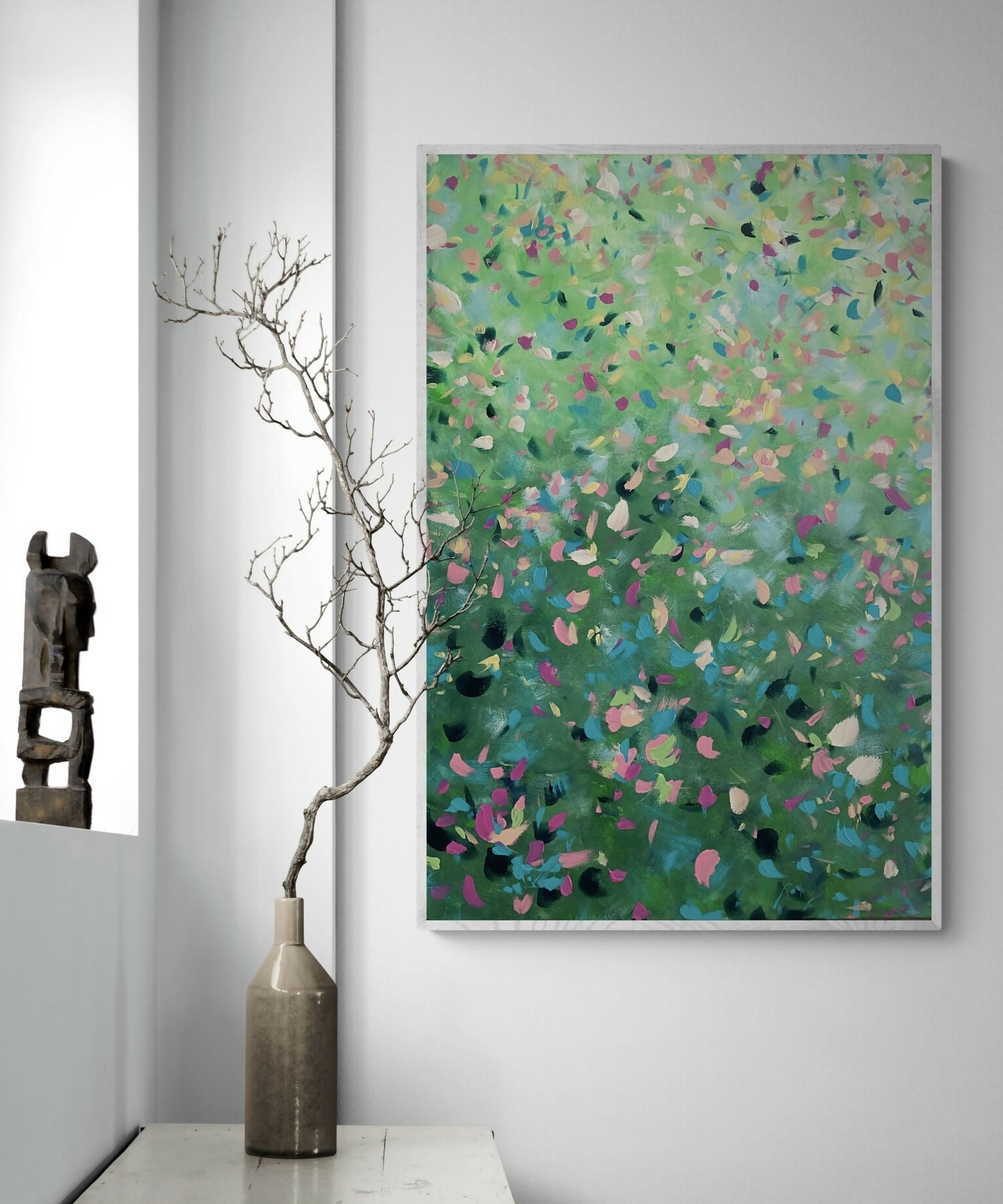 Flower Stories, Original Hand-Painted Canvas by Katherine Spiller