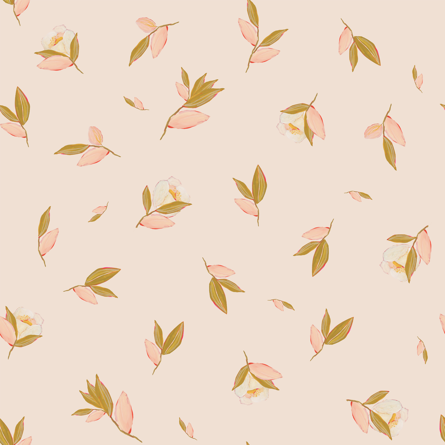 Farm House Tiny Flowers Blush, Wallpaper