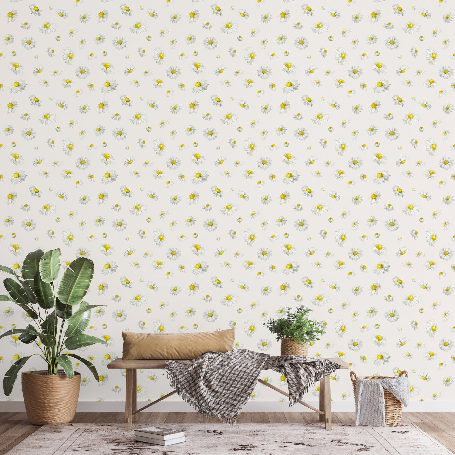 Floursack Herbs Pattern Style B, Wallpaper