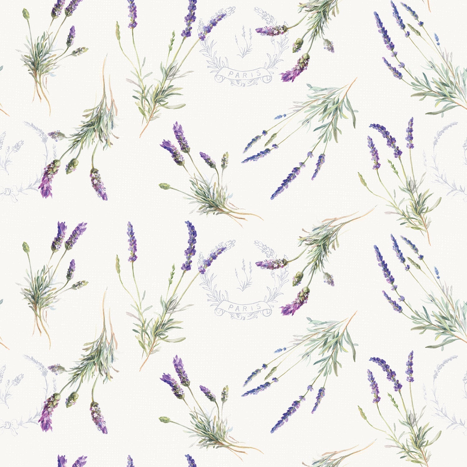 Floursack Lavender Pattern, Wallpaper