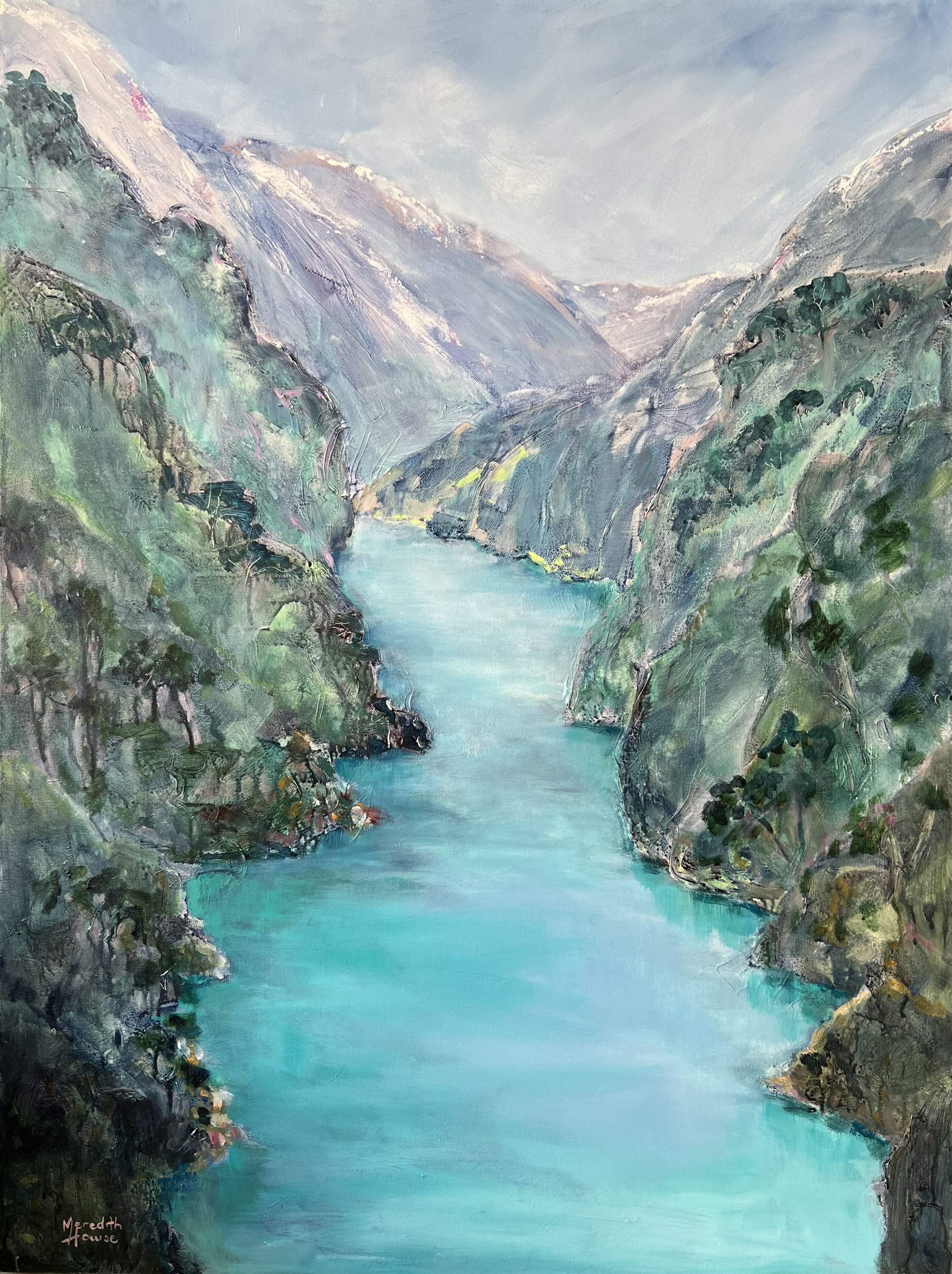 Queenstown Kawarau, Original Hand-Painted Canvas By Meredith Howse