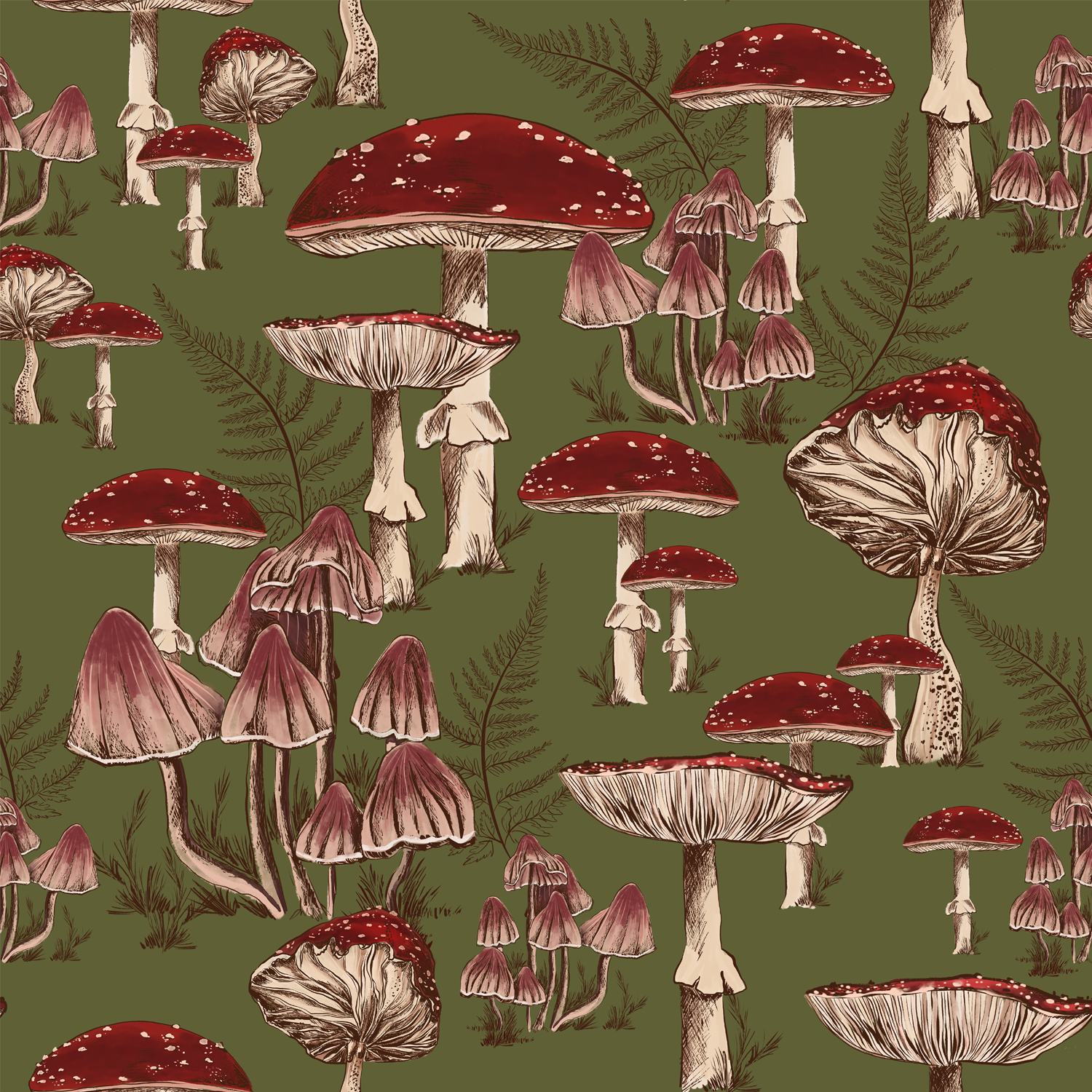 Green Toadstool, Wallpaper