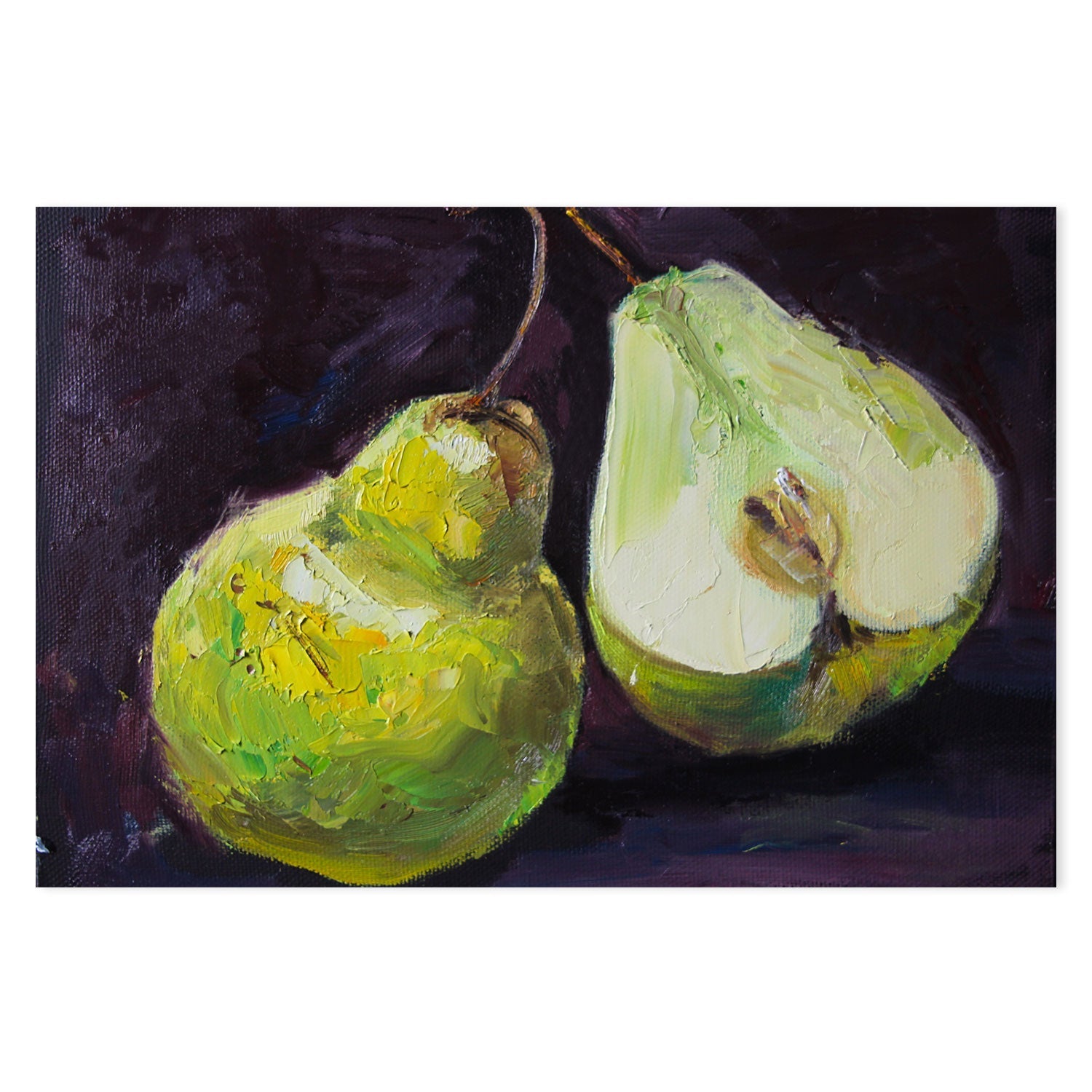 A Pair of Pears, Hand-Painted Canvas