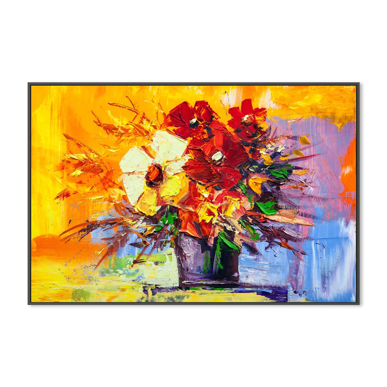 Sunset Bouquet, Hand-Painted Canvas