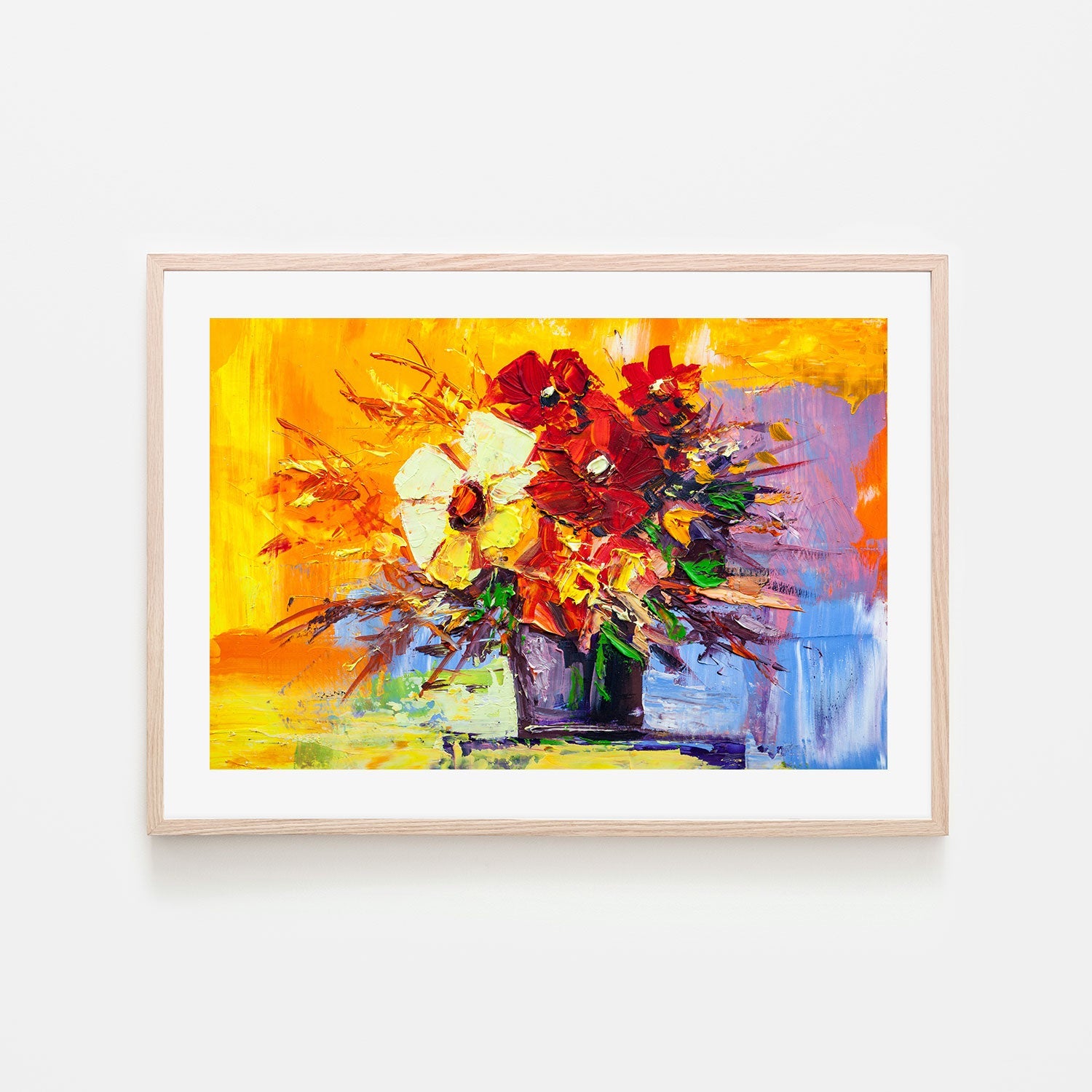 Sunset Bouquet, Hand-Painted Canvas