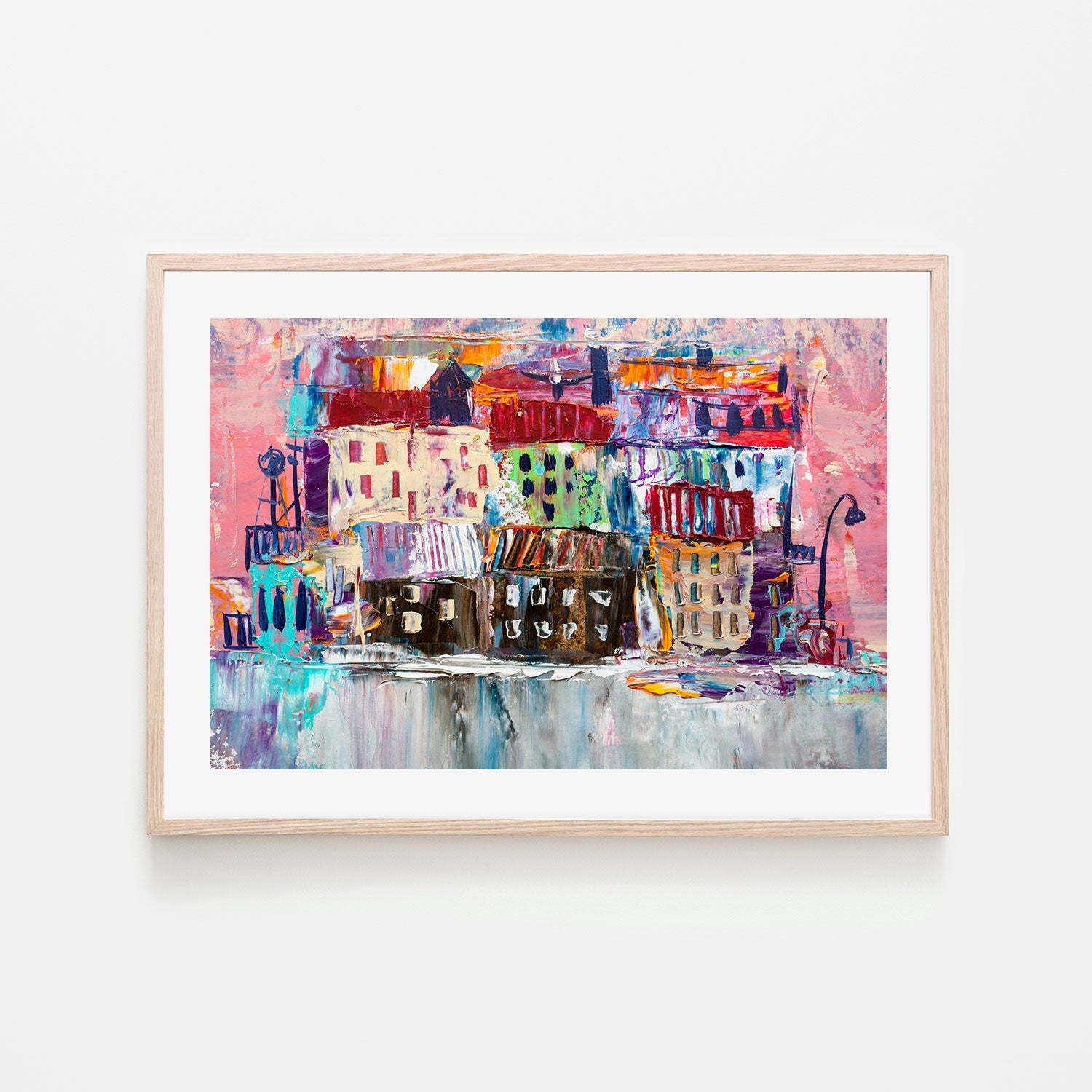 A Village of Colour, Hand-Painted Canvas