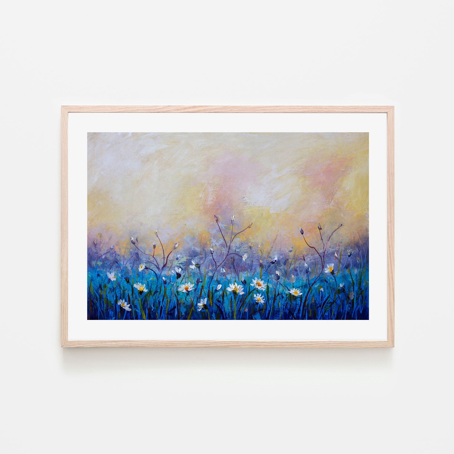 A Field of Daisies, Style C, Hand-Painted Canvas