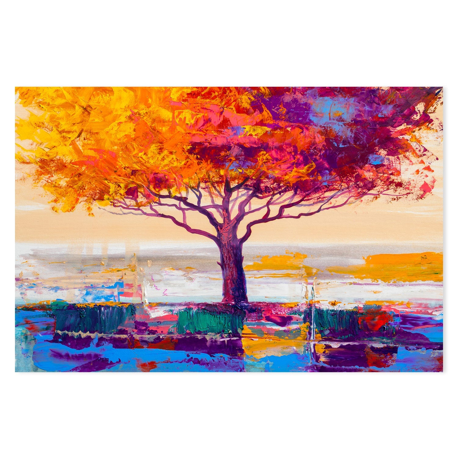 Tree of Life, Style A, Hand-Painted Canvas