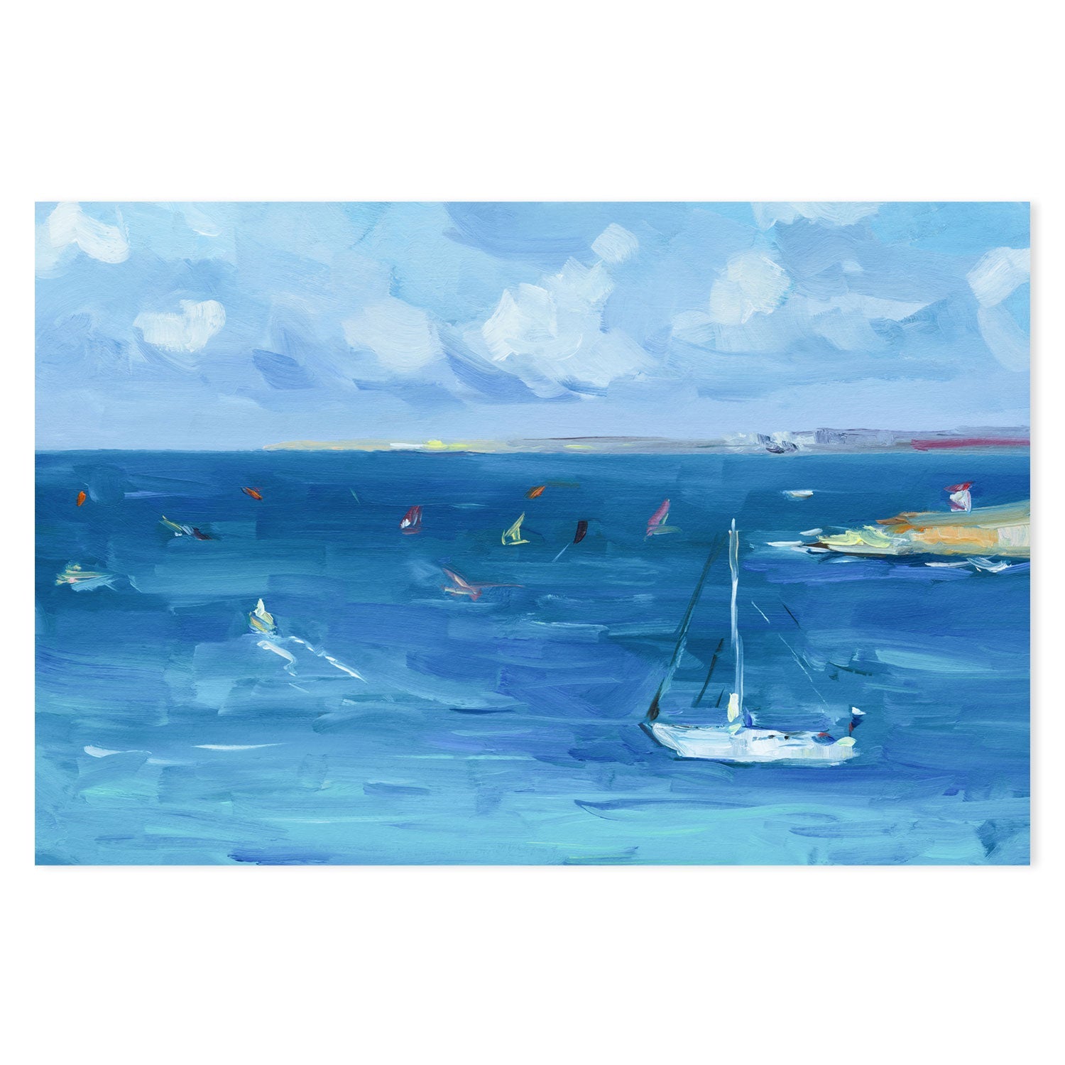 Sailing Day , Hand-painted Canvas