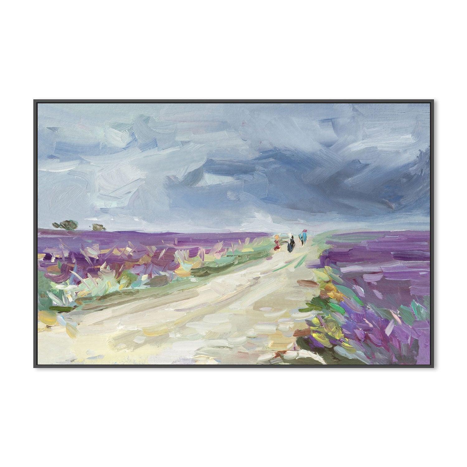 Violet Pathway , Hand-painted Canvas