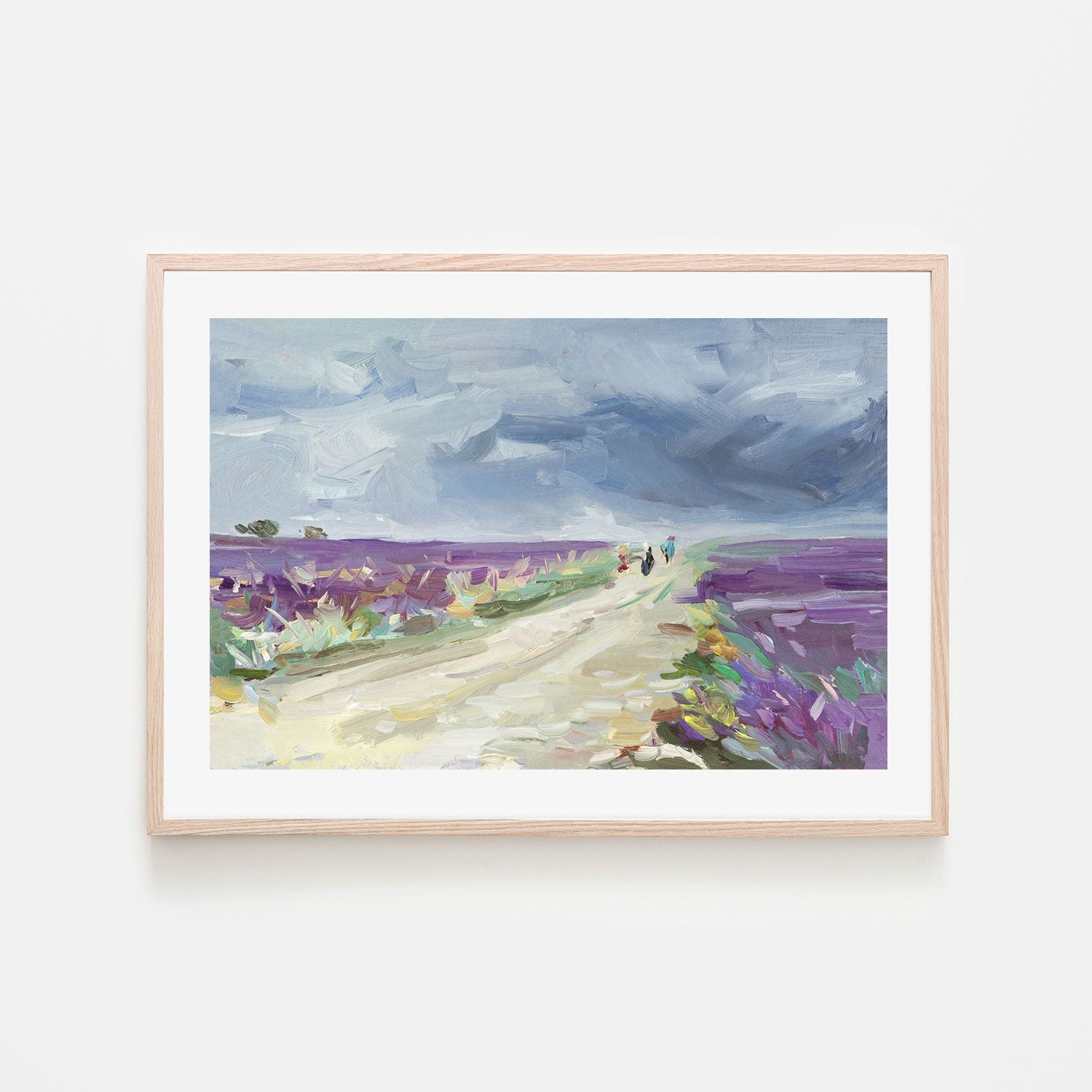 Violet Pathway , Hand-painted Canvas