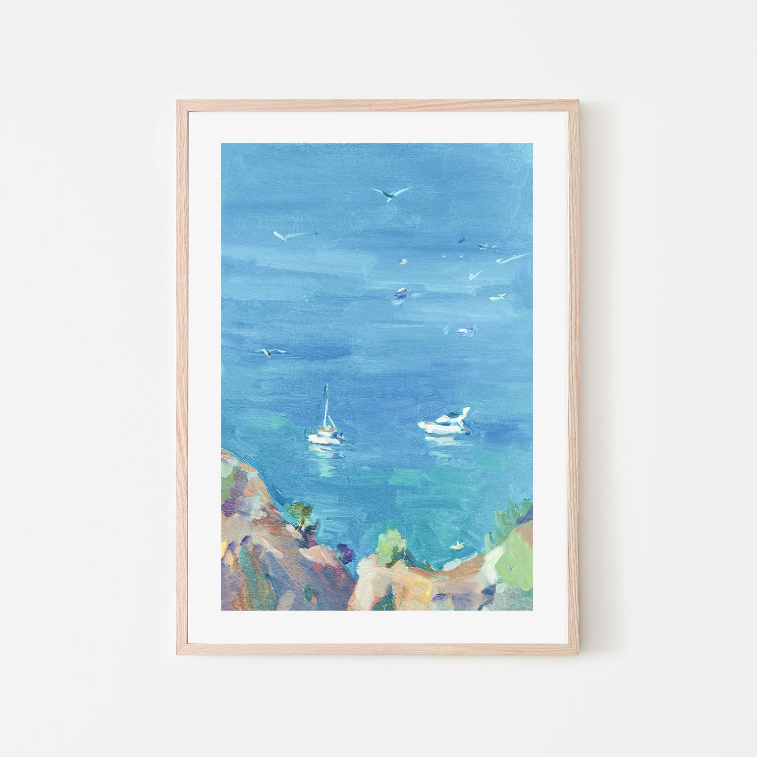 Blue As The Ocean , Hand-painted Canvas