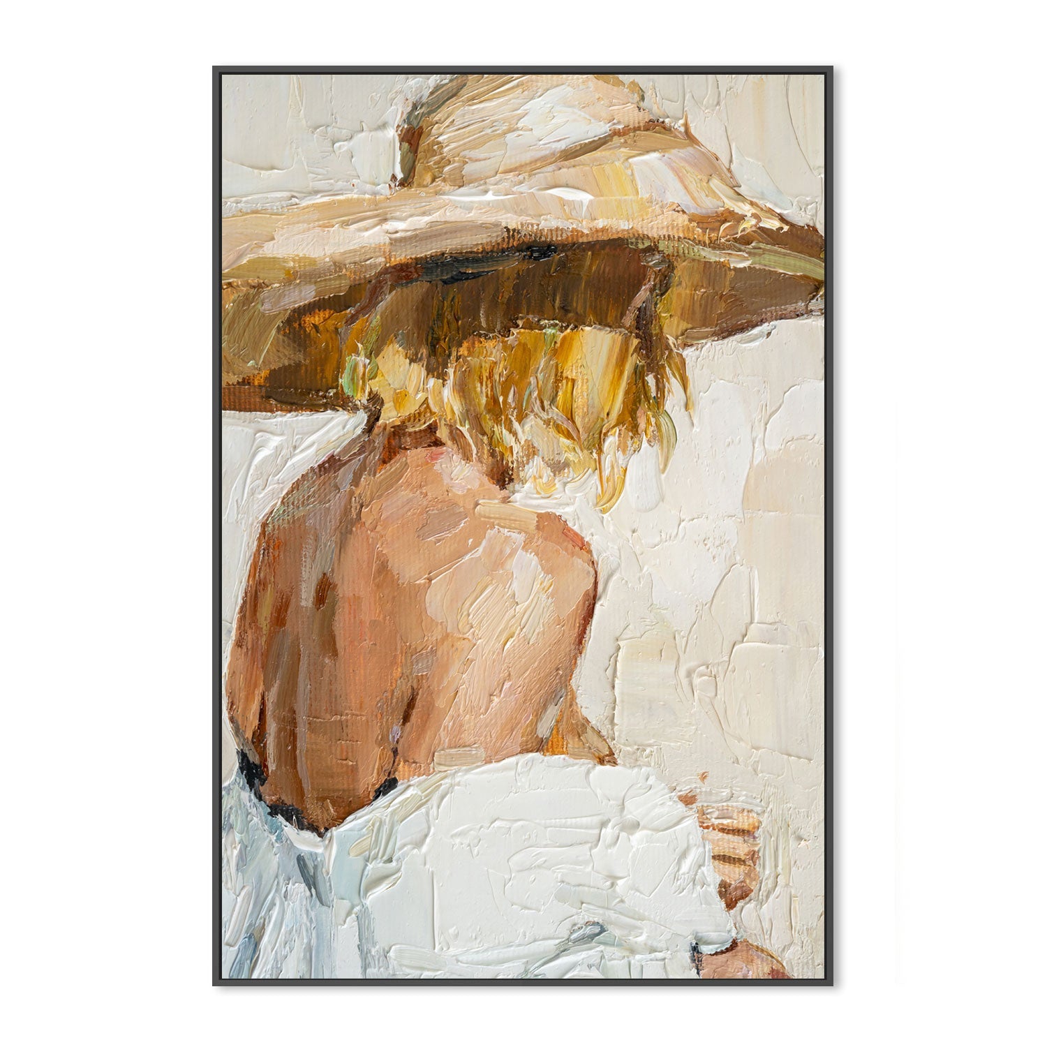 Summer Woman , Hand-painted Canvas