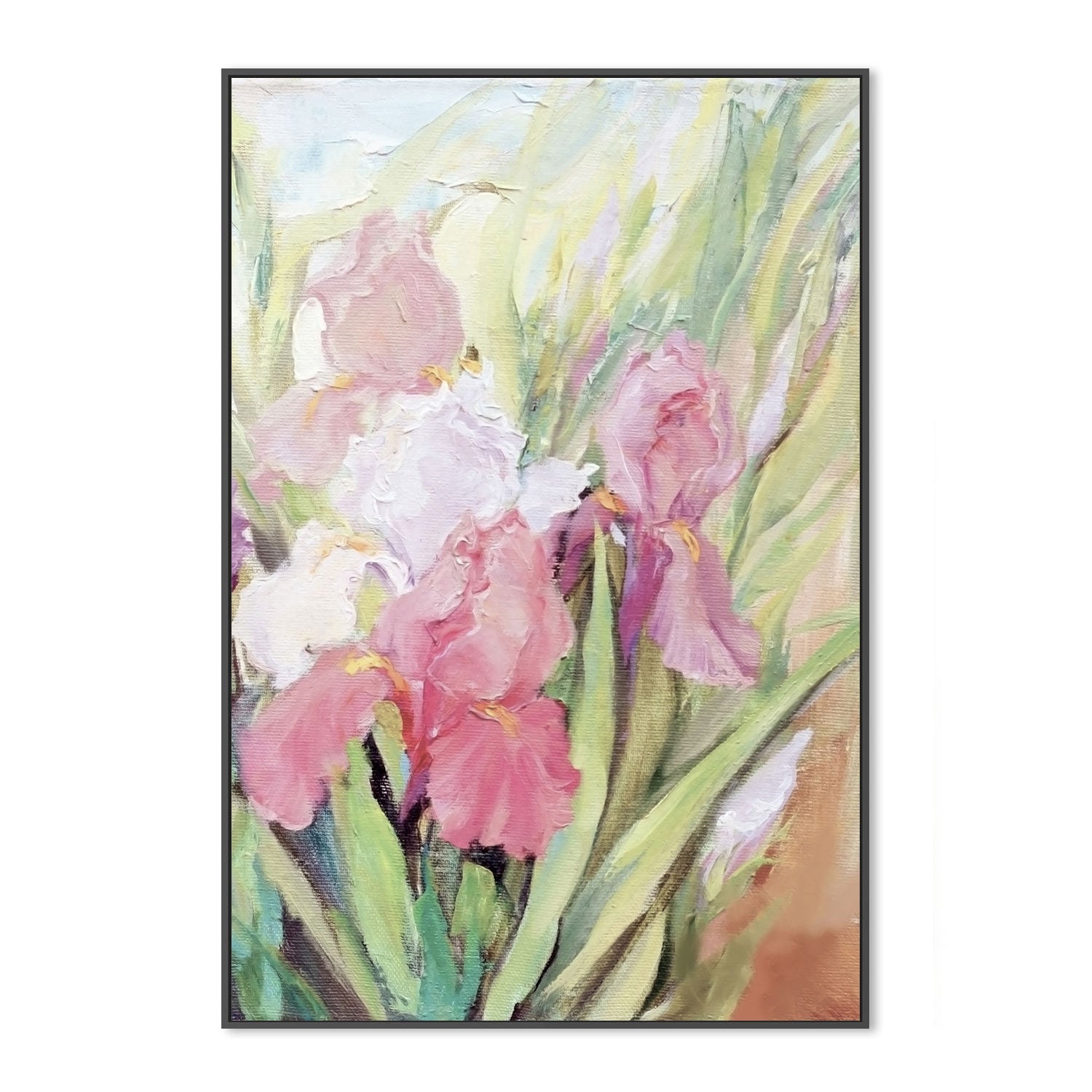 Soft Pink Bloom , Hand-painted Canvas