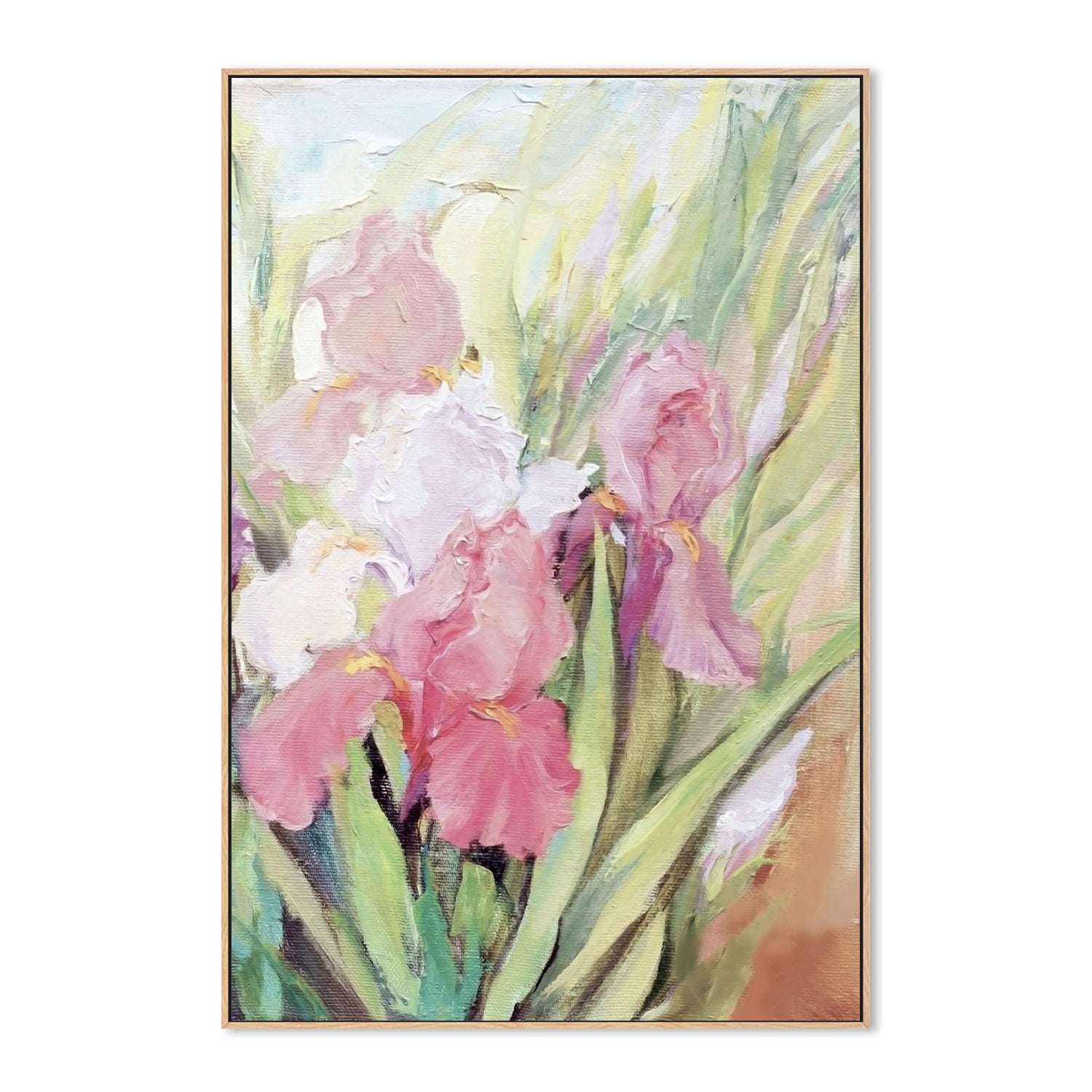 Soft Pink Bloom , Hand-painted Canvas