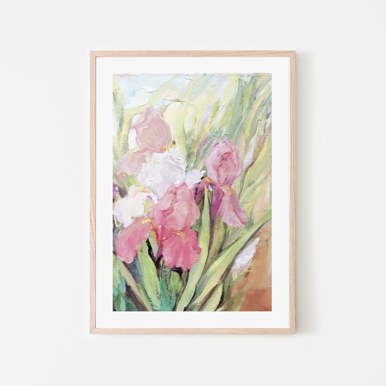 Soft Pink Bloom , Hand-painted Canvas