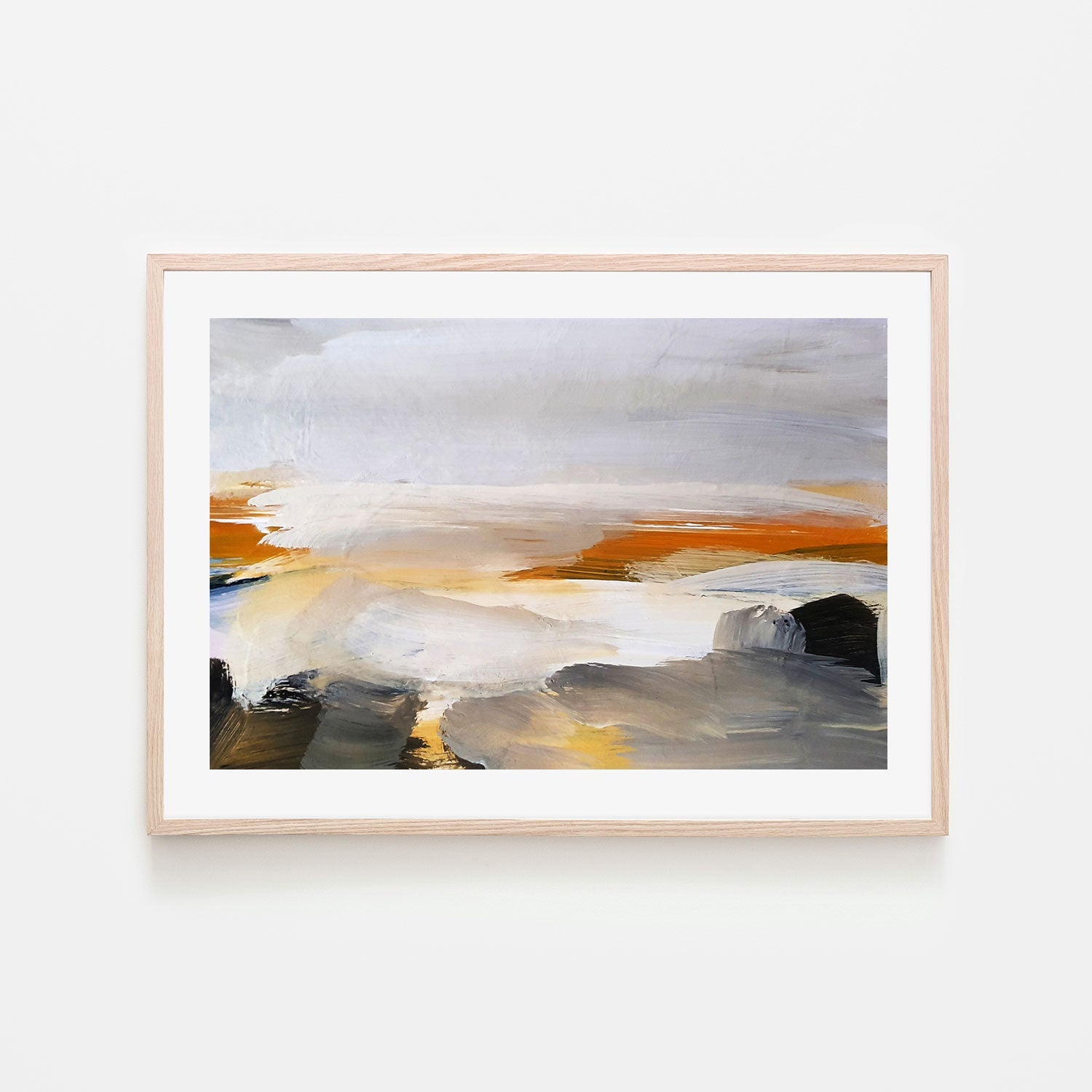 Warm Horizon, Style C , Hand-painted Canvas