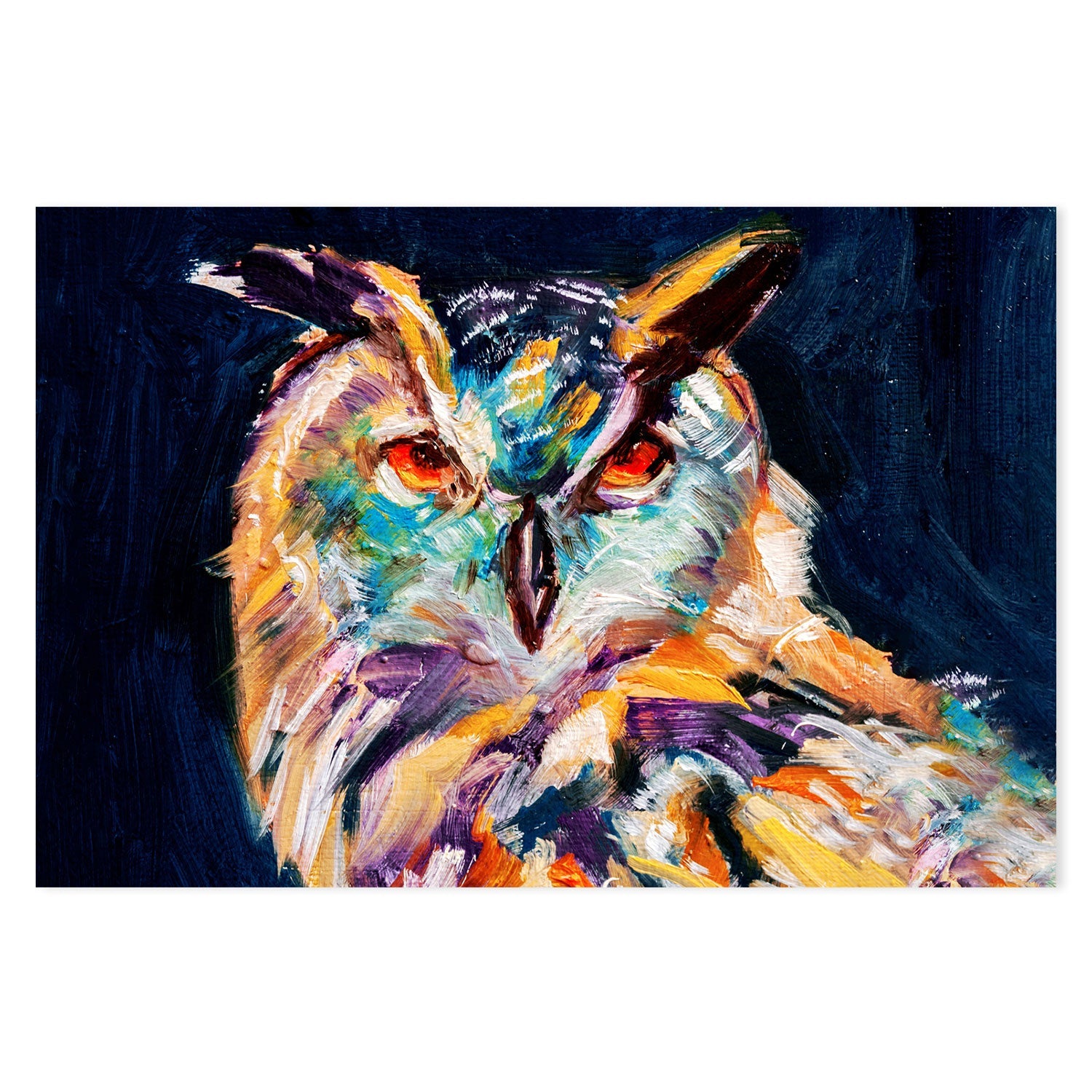 The Wise Owl , Hand-painted Canvas