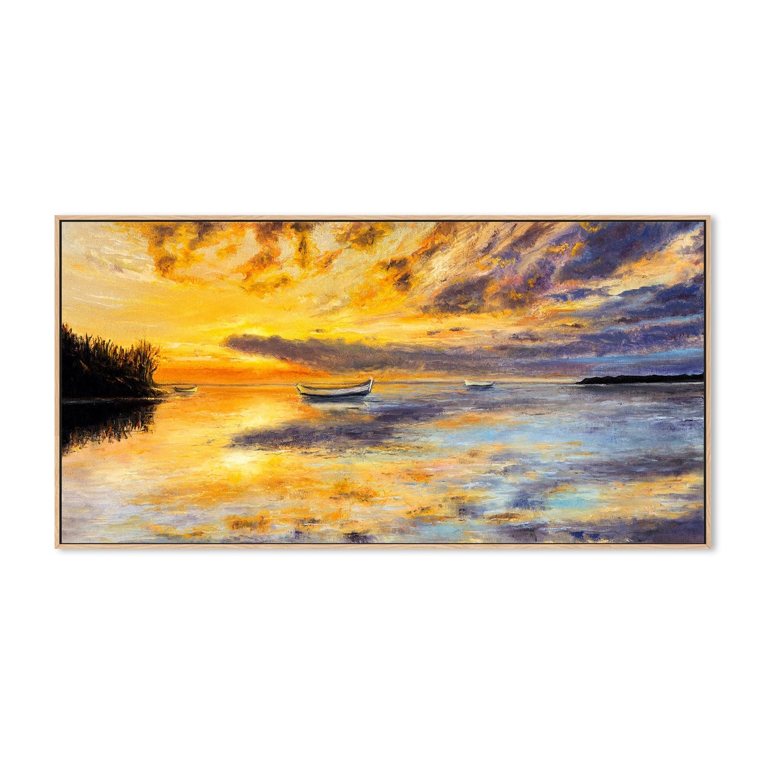 Warmth Through The Clouds  , Hand-painted Canvas