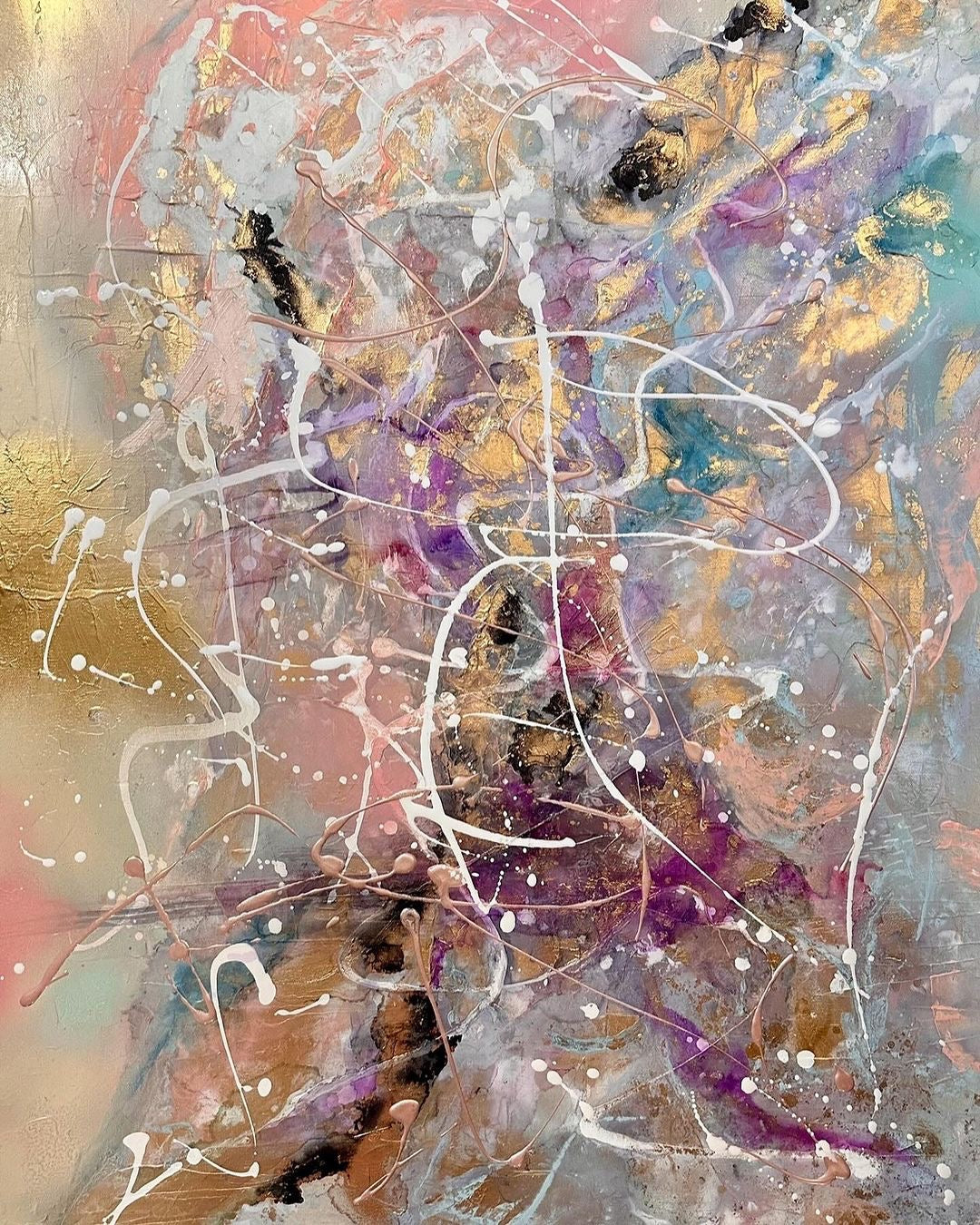 Celestial Symphony, Mixed Media On Canvas, 76x101.6cm, By Lori Burke